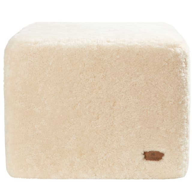 Emma Pouffe Sheepskin Creme 40x40