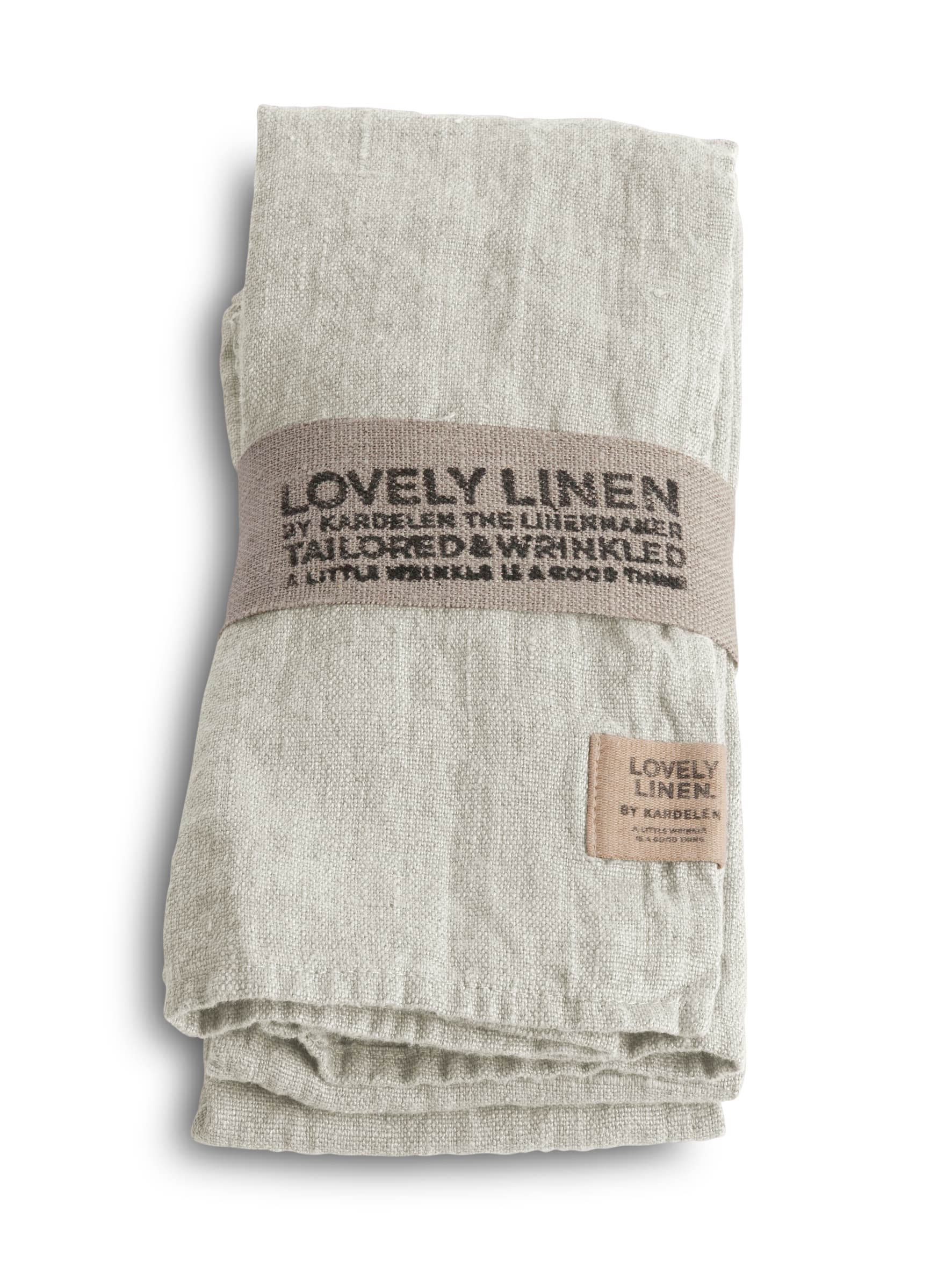 Lovely Serviette Leinen Hellgrau 4er-Pack