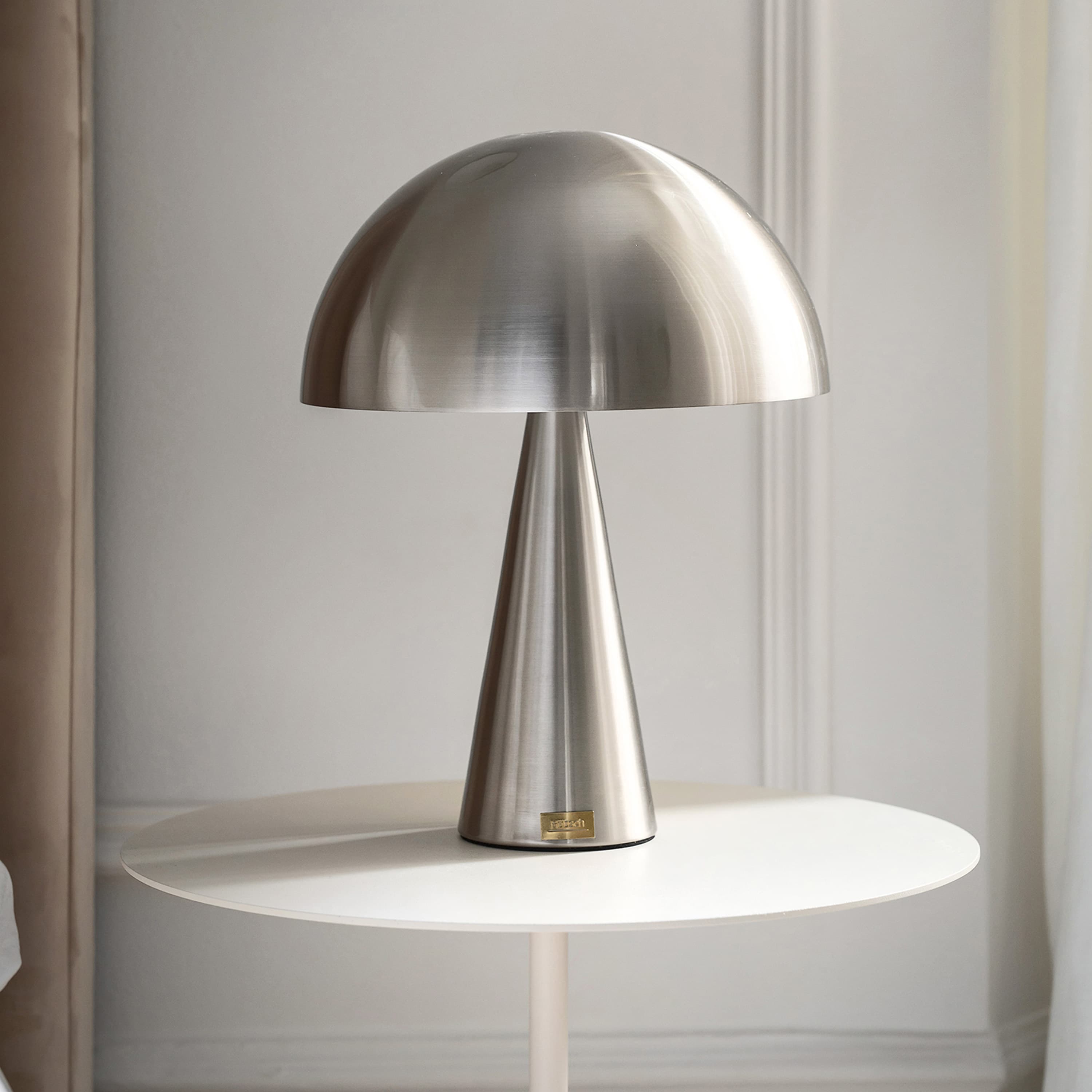 Mush Tischlampe Nickel 33cm