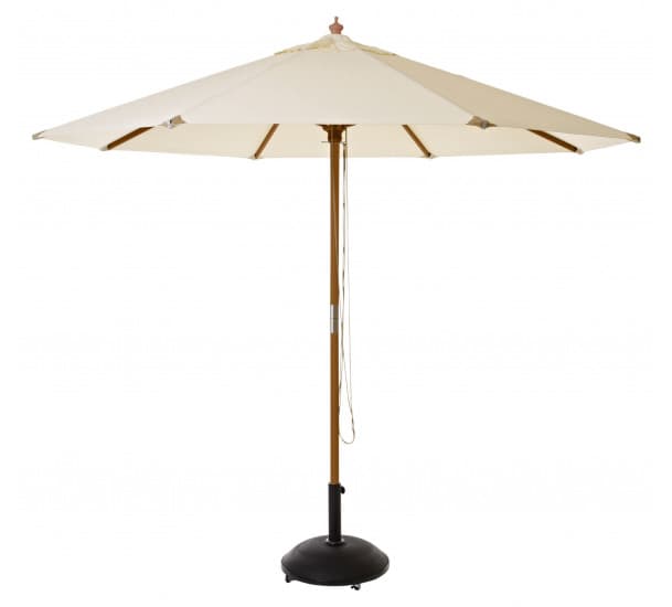 Capri Nero Sonnenschirm Off-White/Teak Ø300