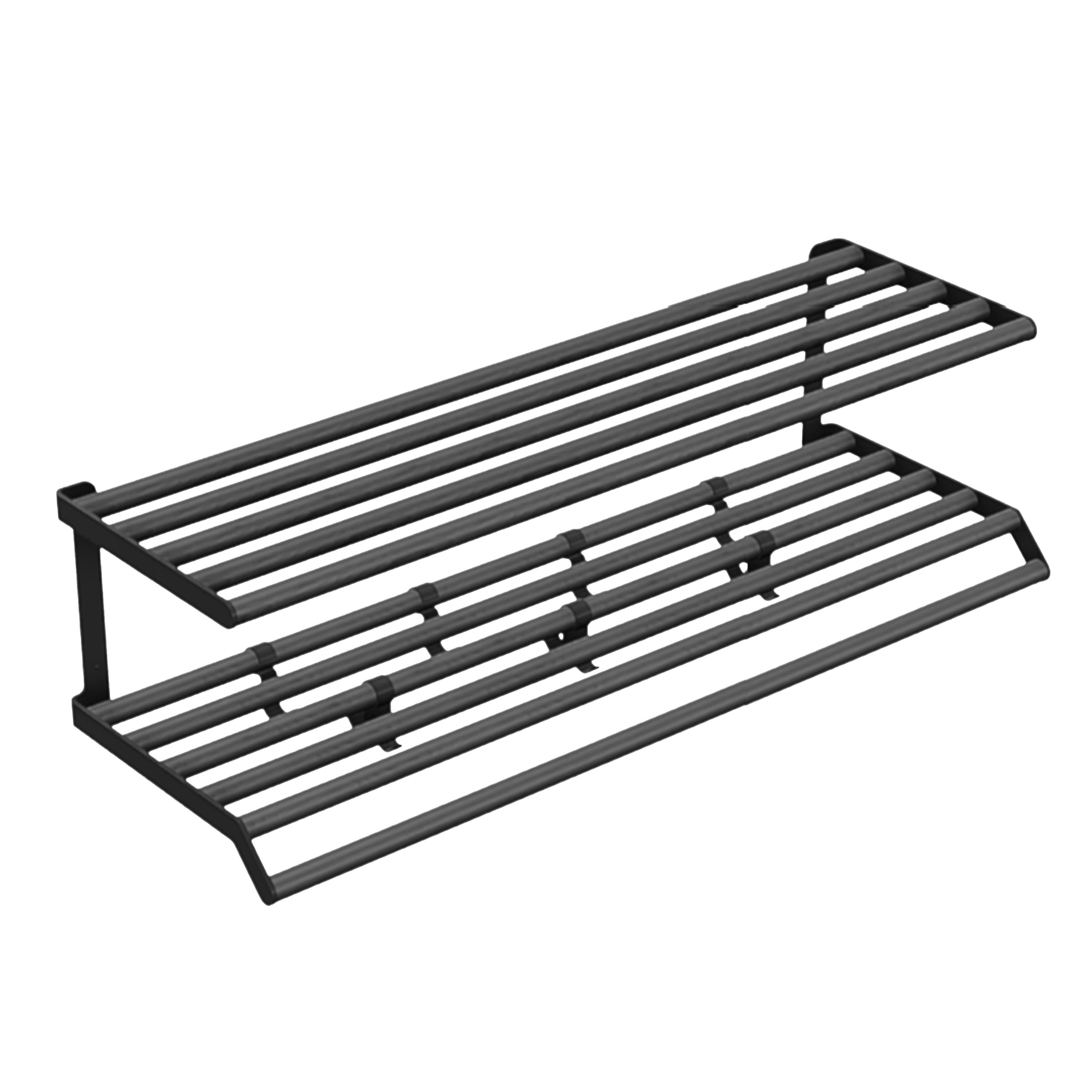 Tamburin Hutablage Schwarzbeize Eiche/Schwarz 100cm