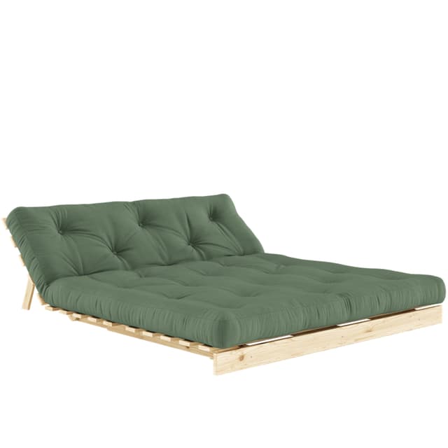 Roots Schlafsofa Natur/Olivgrün 160cm