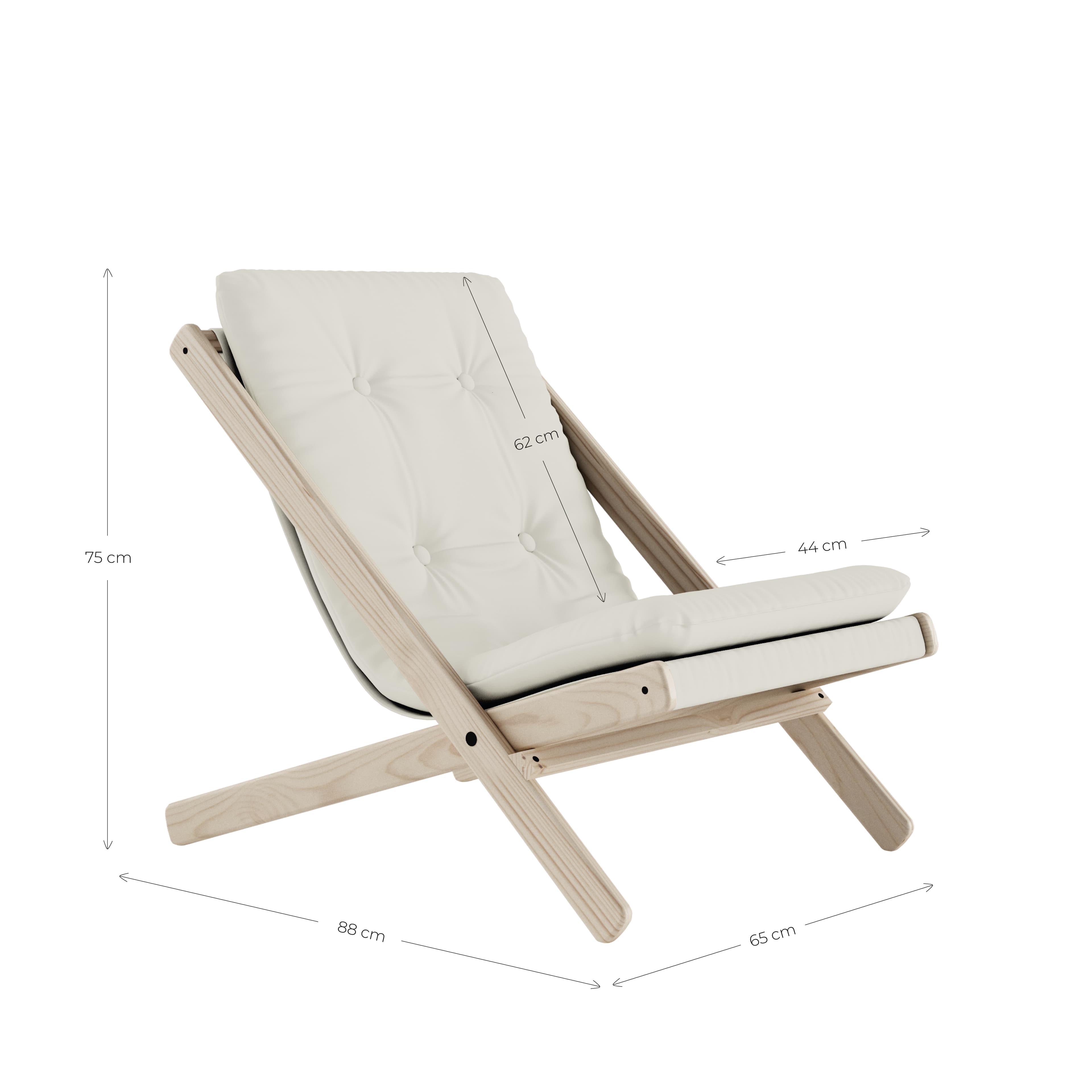 Boogie Loungesessel Natur/Leinen
