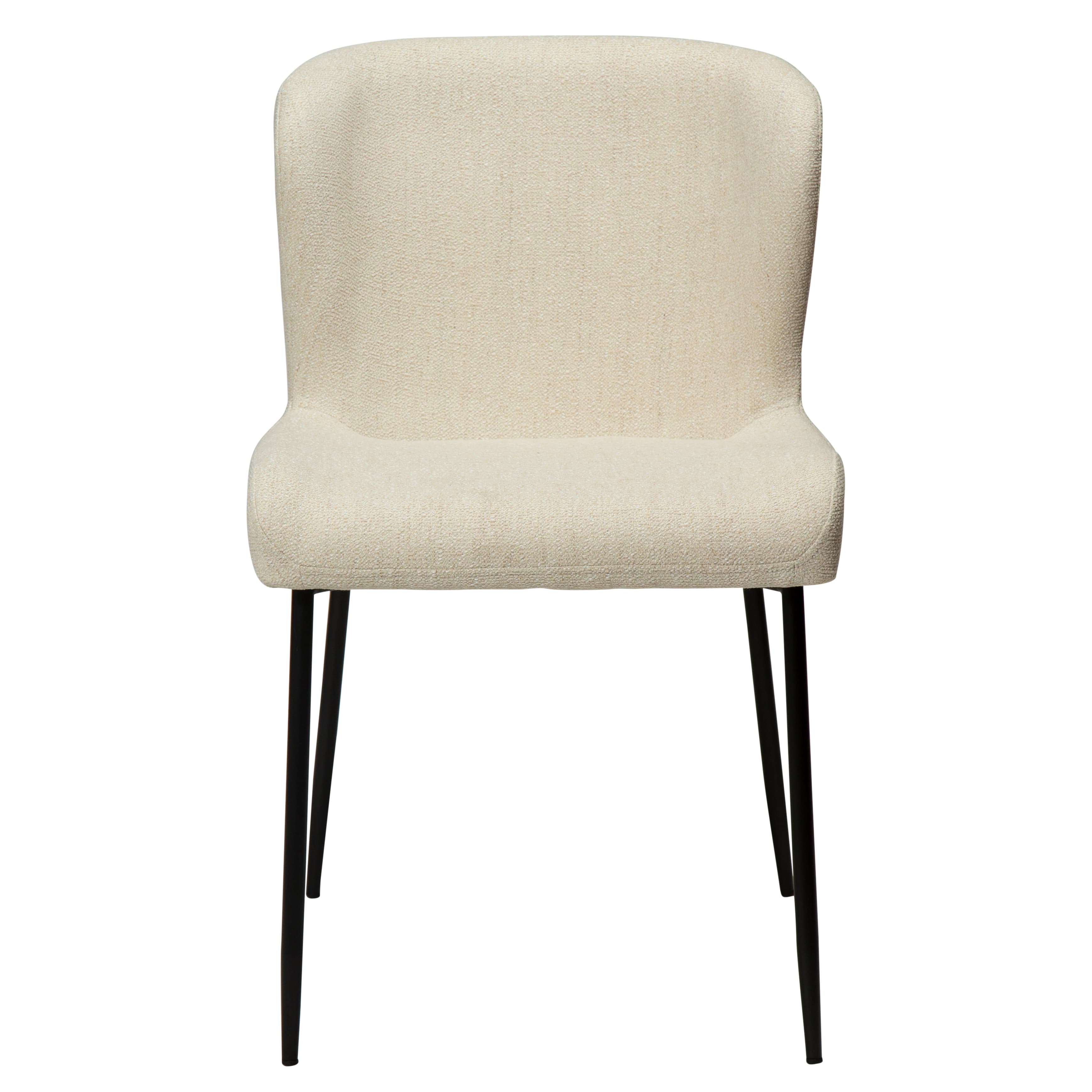 Glam Esszimmerstuhl Boucle Hellbeige/Schwarz
