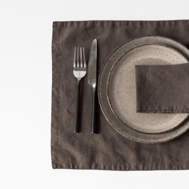 Table Mat Linen Taupe