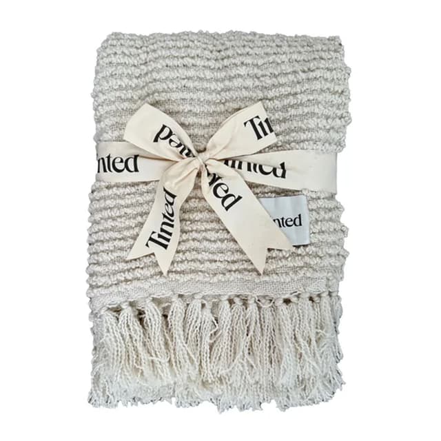 Janzen Bouclé Throw Solid Off-White 130x170