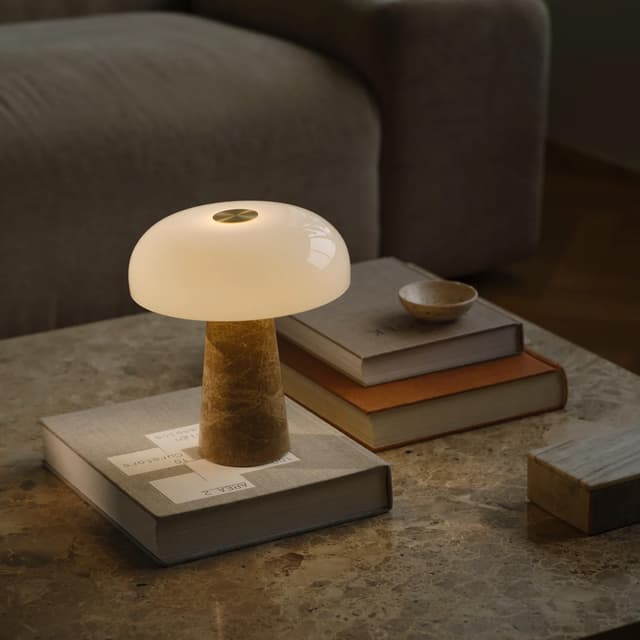 Glossy Mini Table Lamp Beige 24cm