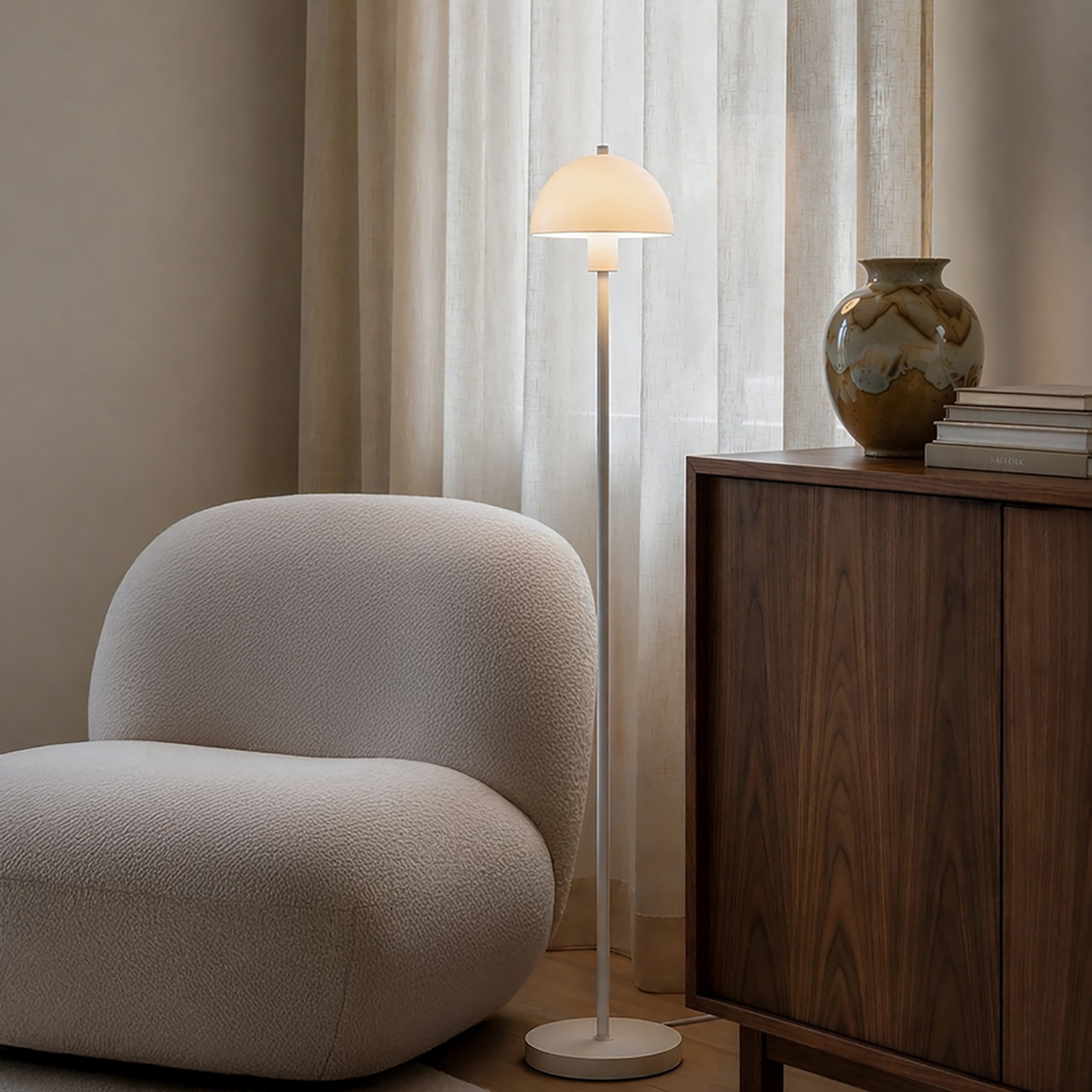 Vienda Stehlampe Weiß/Glas