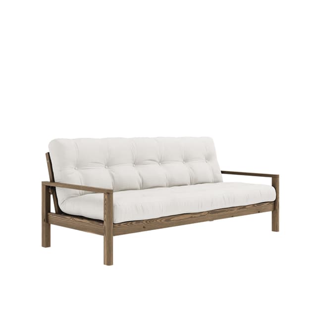 Knob Schlafsofa Braun/Natur 130cm
