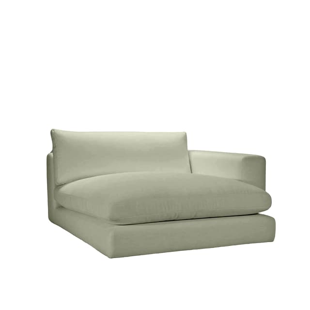Capri 1,5-Sitzer-Chaiselongue-Modul mit rechter Armlehne Green 142x184