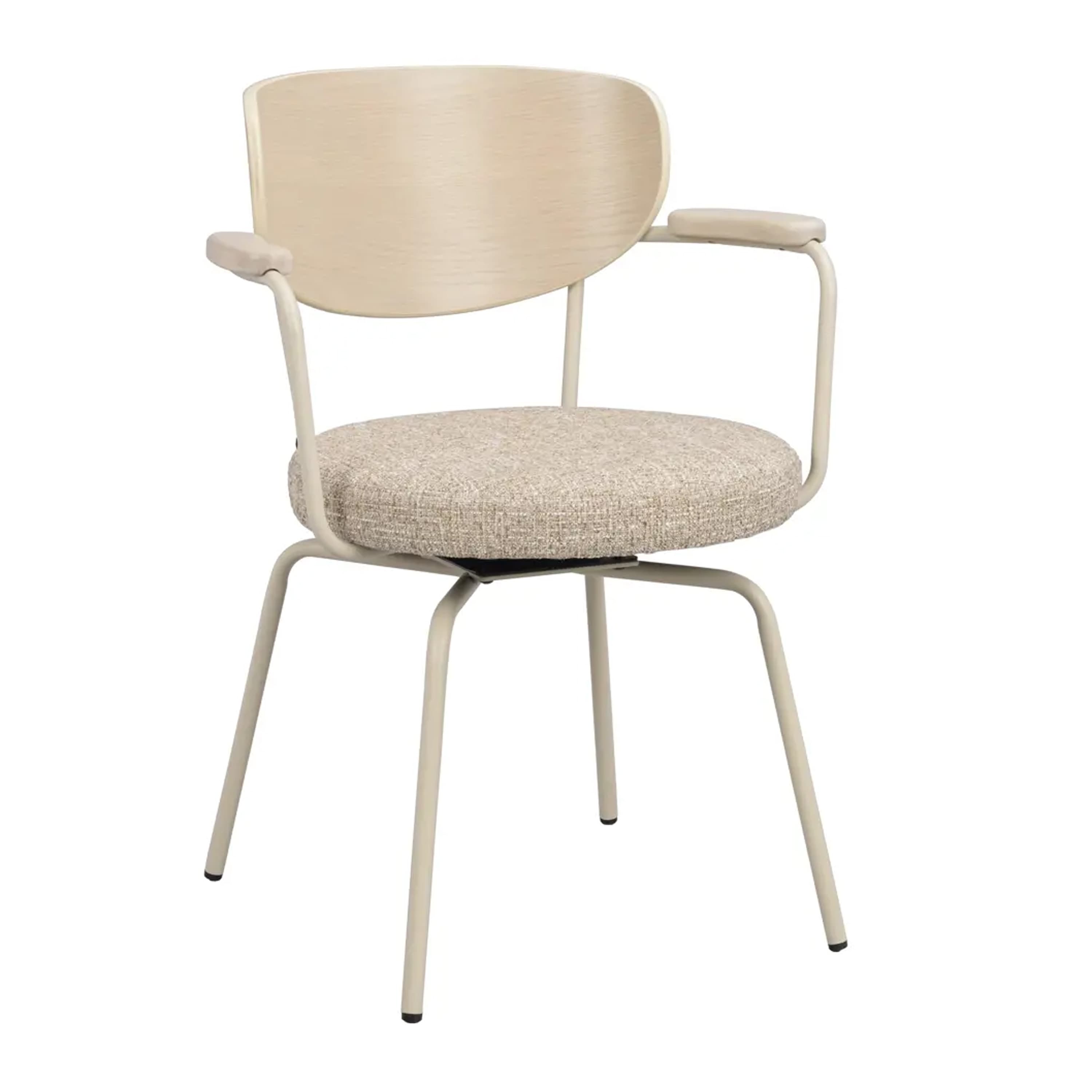 Merrick Snurr Karmstol Mörkbeige/Vitpigment