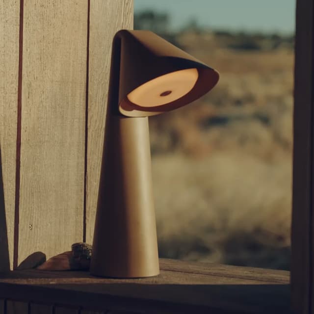 Ami Por Portable Table Lamp Olive Stone 31cm