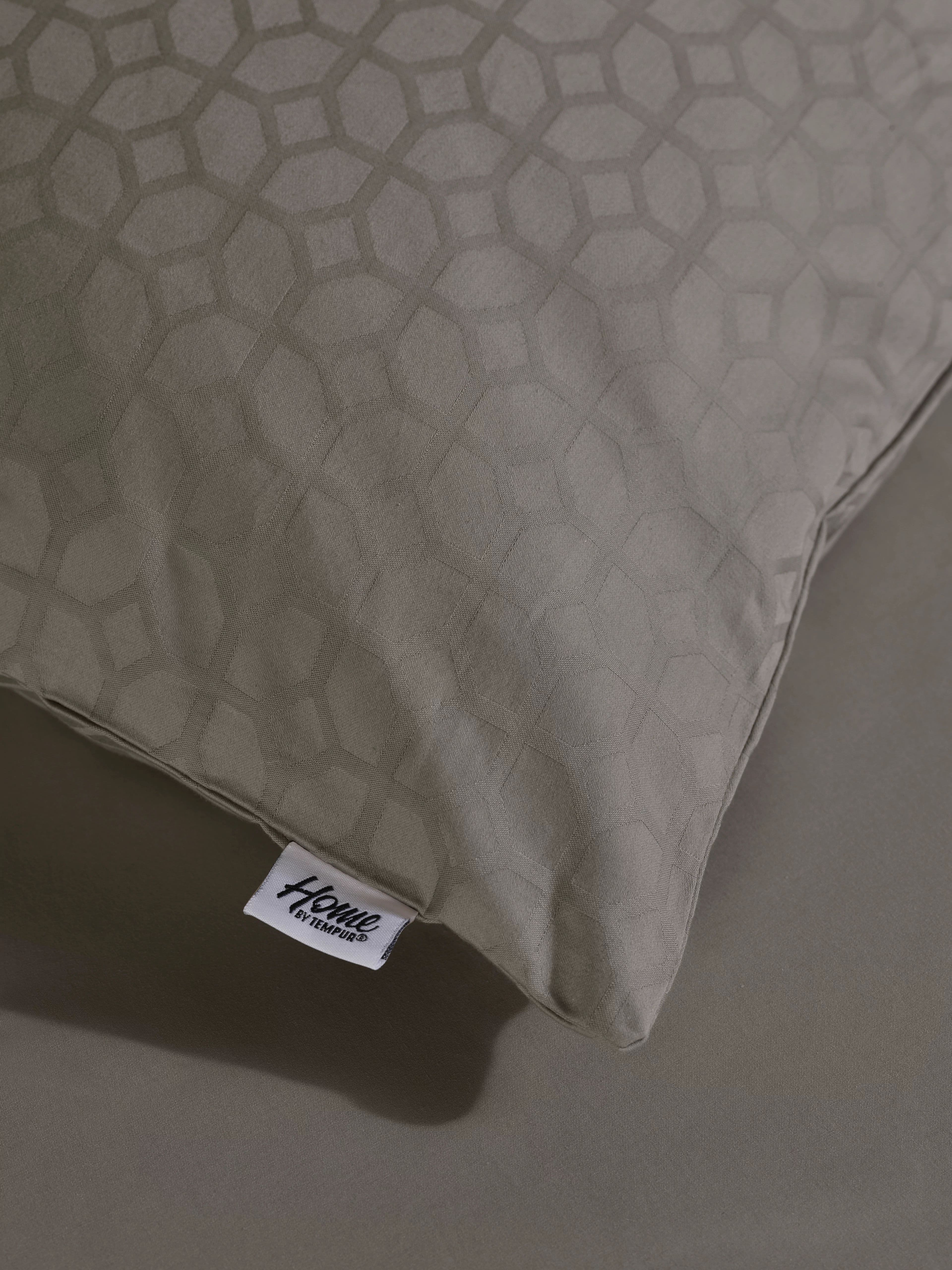 Satin Luxe Jacquard Duvet Cover Natural 225x220