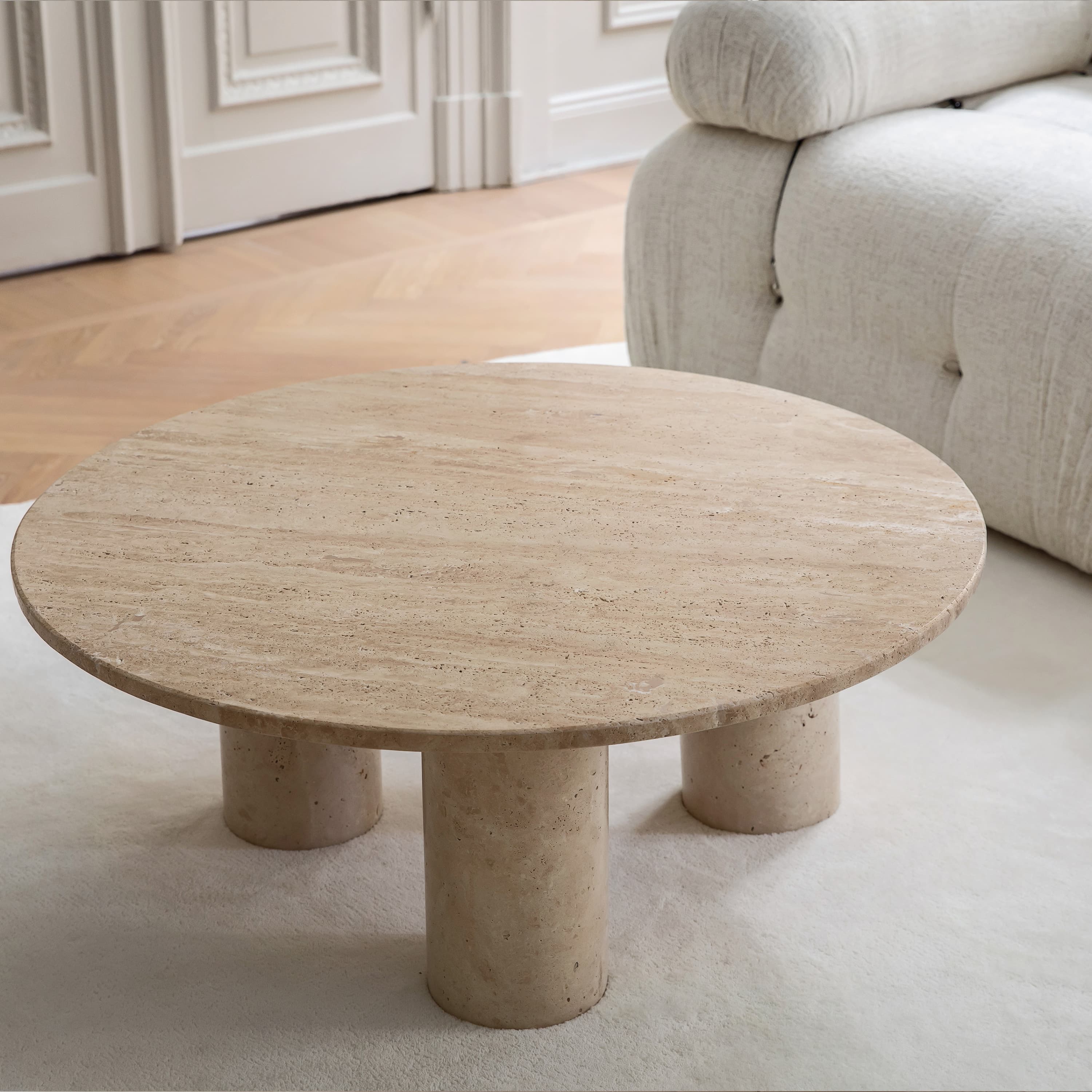 Valeri Couchtisch Travertin 85cm