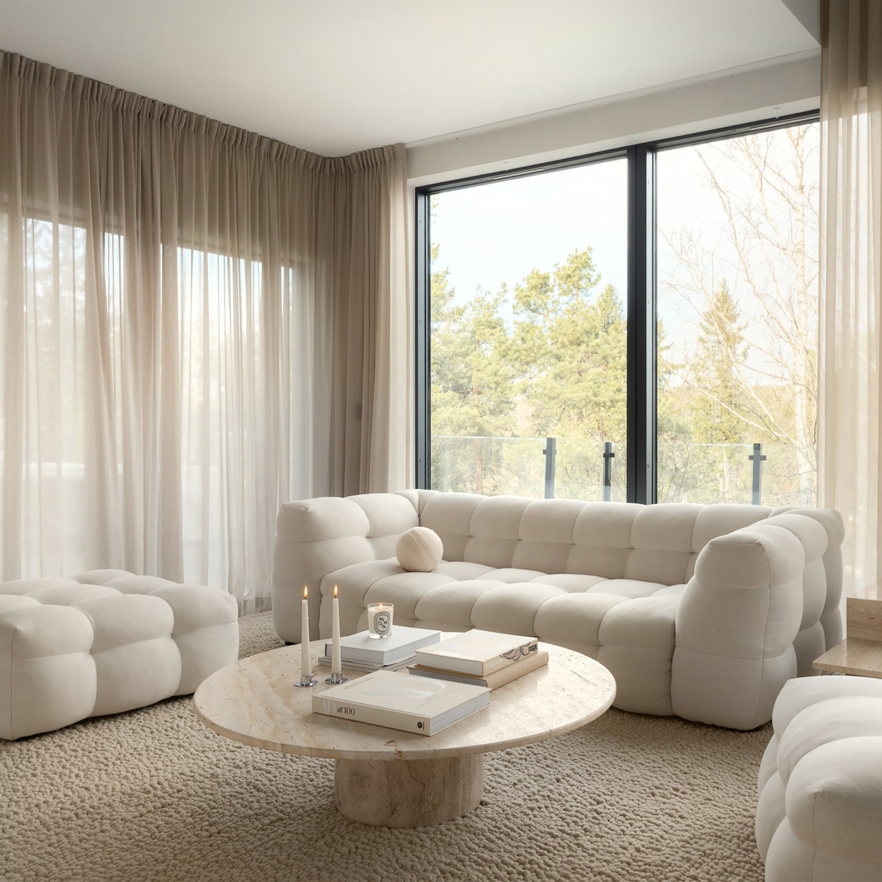 Billie 3-seater Sofa Nature 236cm
