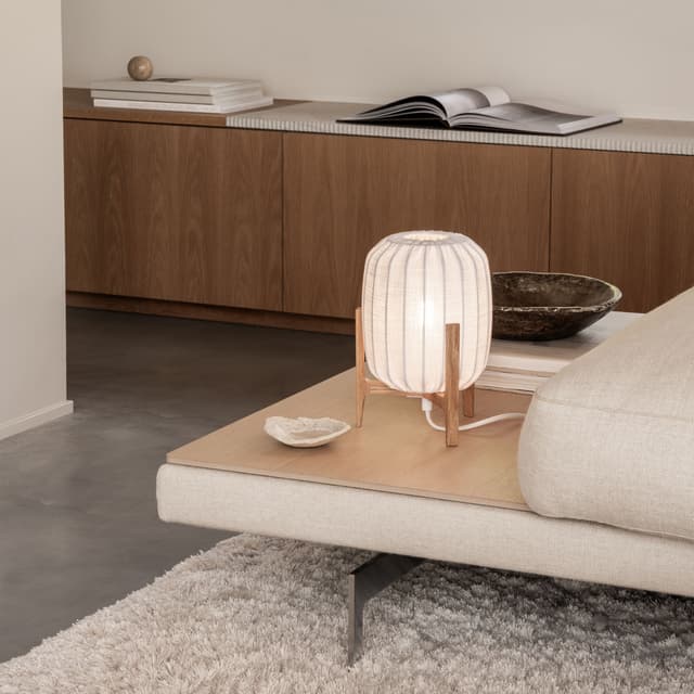 Prisma Mini Table Lamp Oak/White