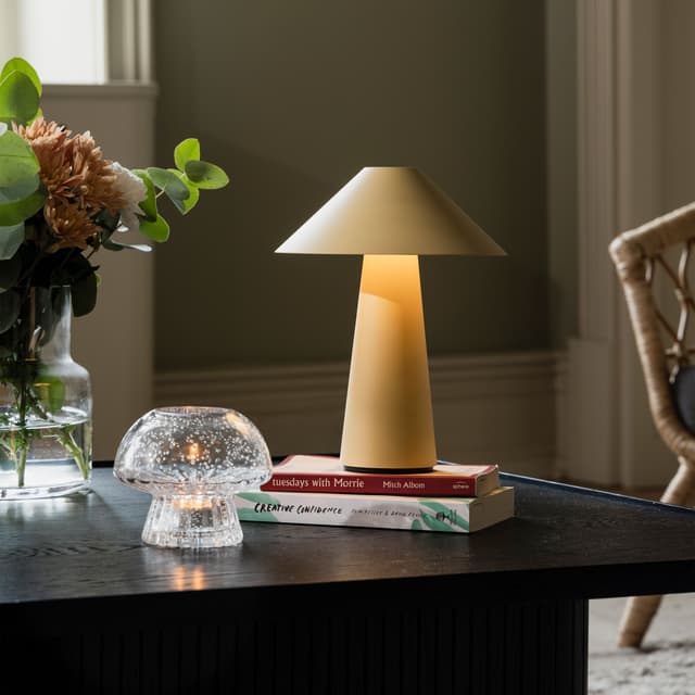 Cannes Portable Table Lamp Oatmeal 26cm