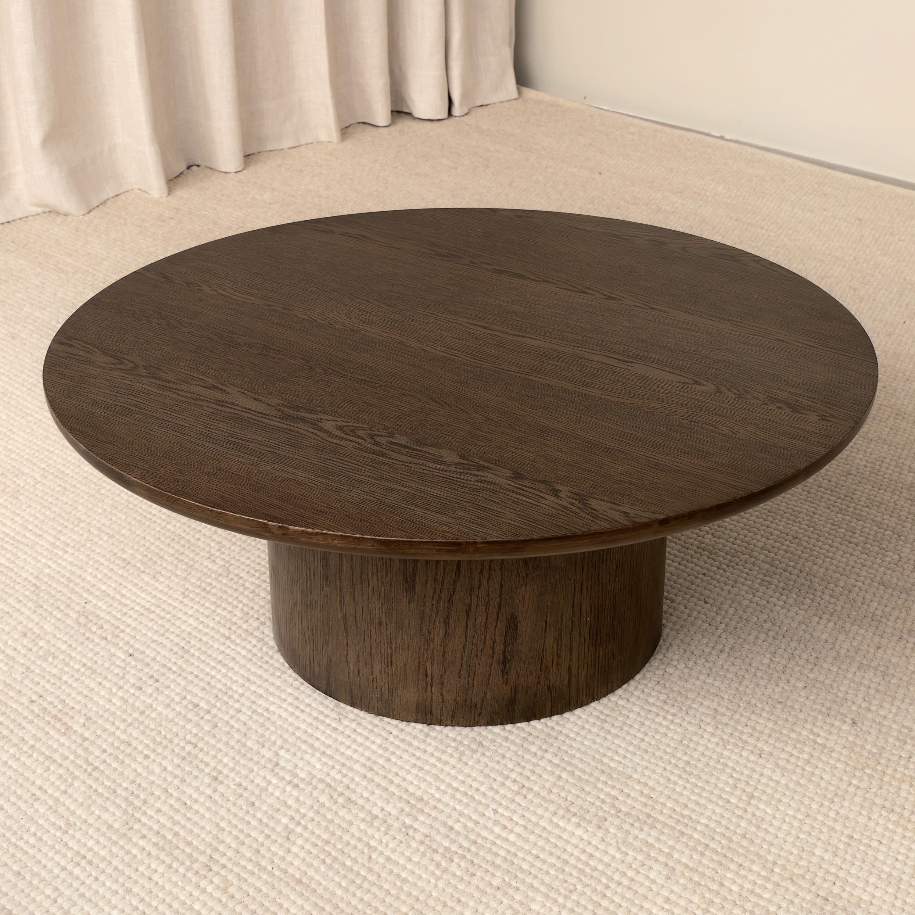 Gia Couchtisch Braun gebeizte Eiche 90 cm