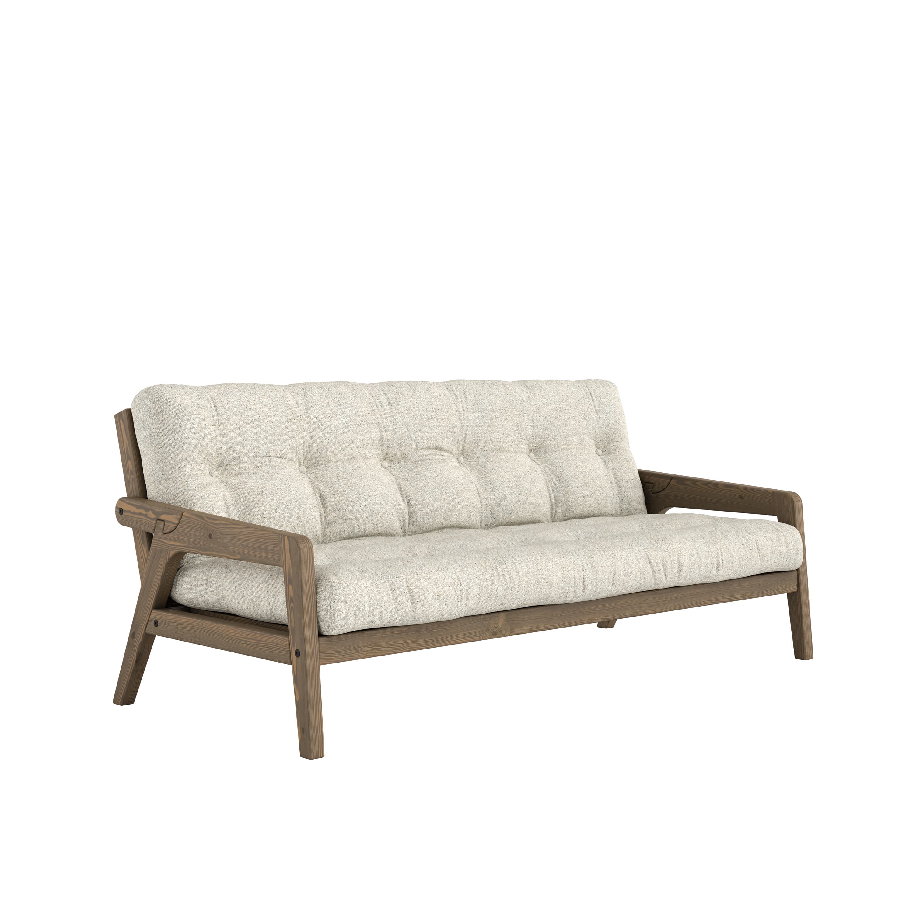 Grab Sofa Bed Carob Brown Lacquered/Soft Chalk 204cm