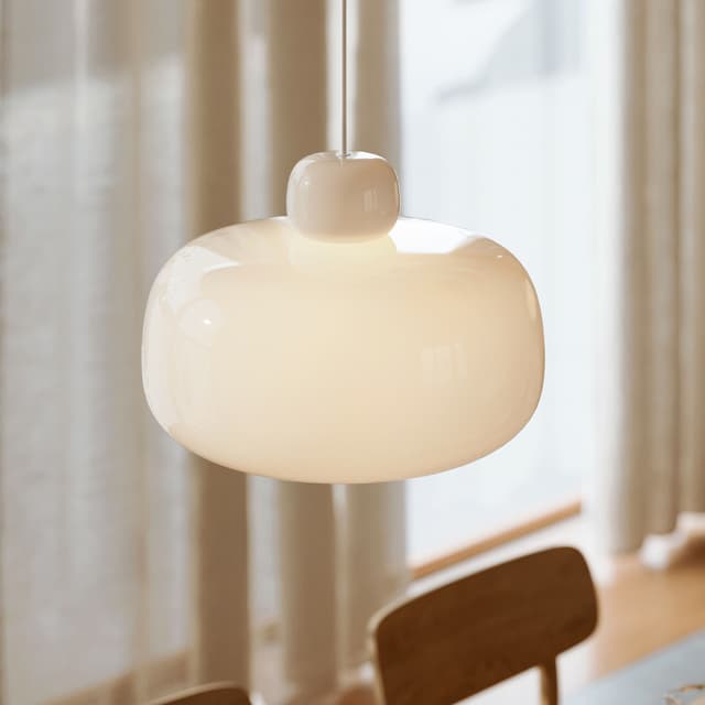 Stone Ceiling Lamp Opal Triplex Glass Large