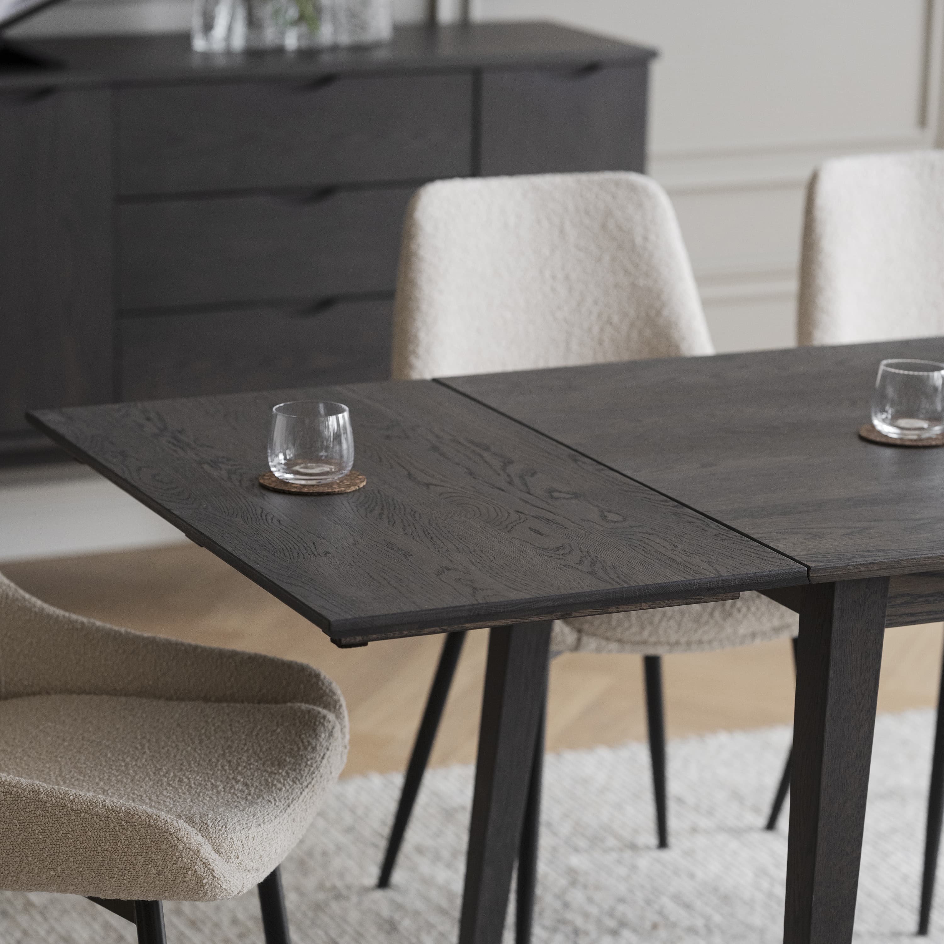 Filippa Folding Table Dark Brown Oak 120cm