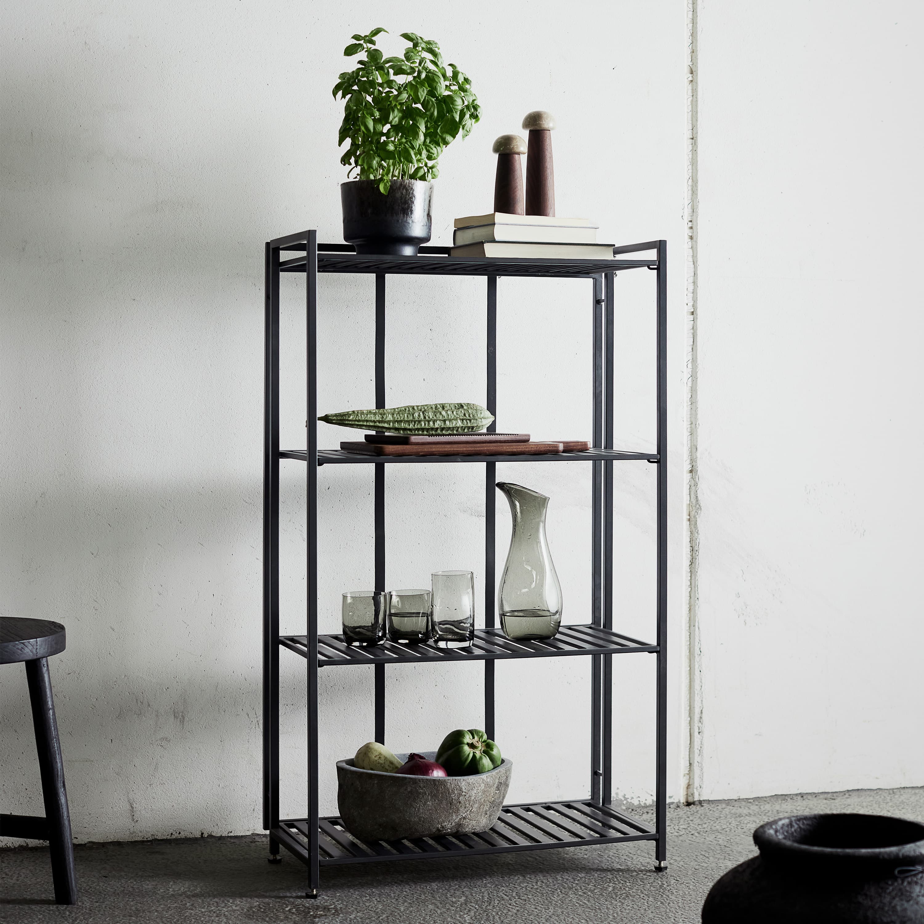 Mill Yami Salt- och Pepparkvarn Carbonized Ash/Marble Small