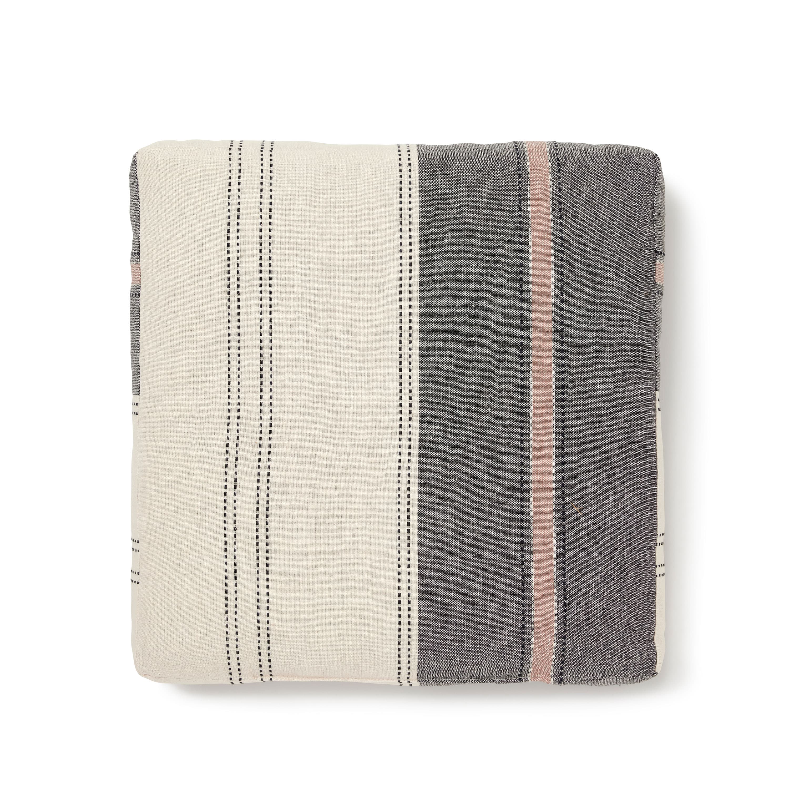 Lea Sitzkissen Schwarz/Offwhite 40x40
