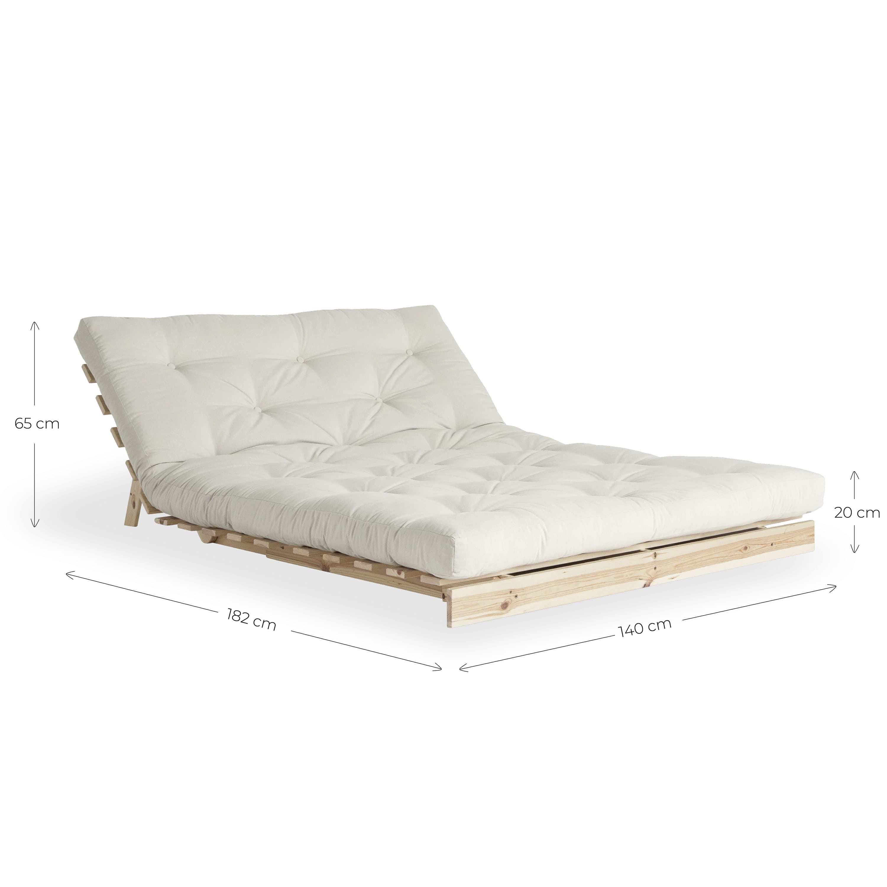 Roots Schlafsofa Natur/Natural 140cm