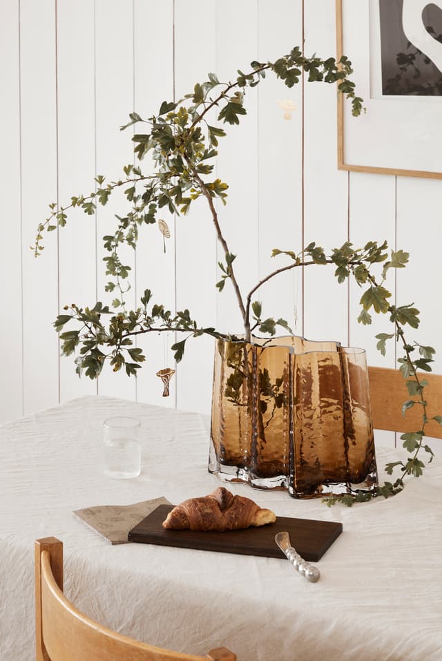 Gry Breite Vase Cognac 24cm