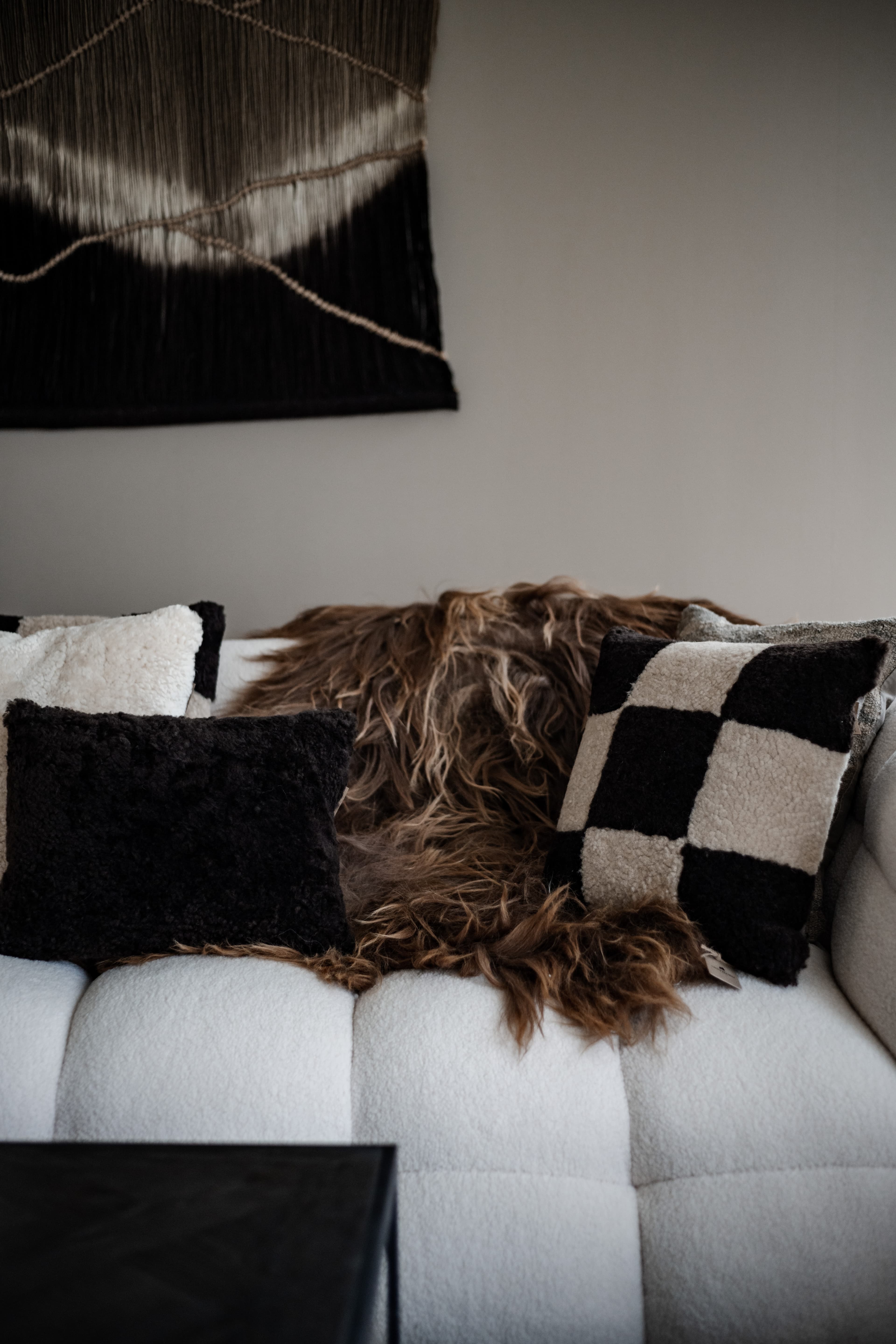 Alice Cushion Sheepskin Desert 50x50