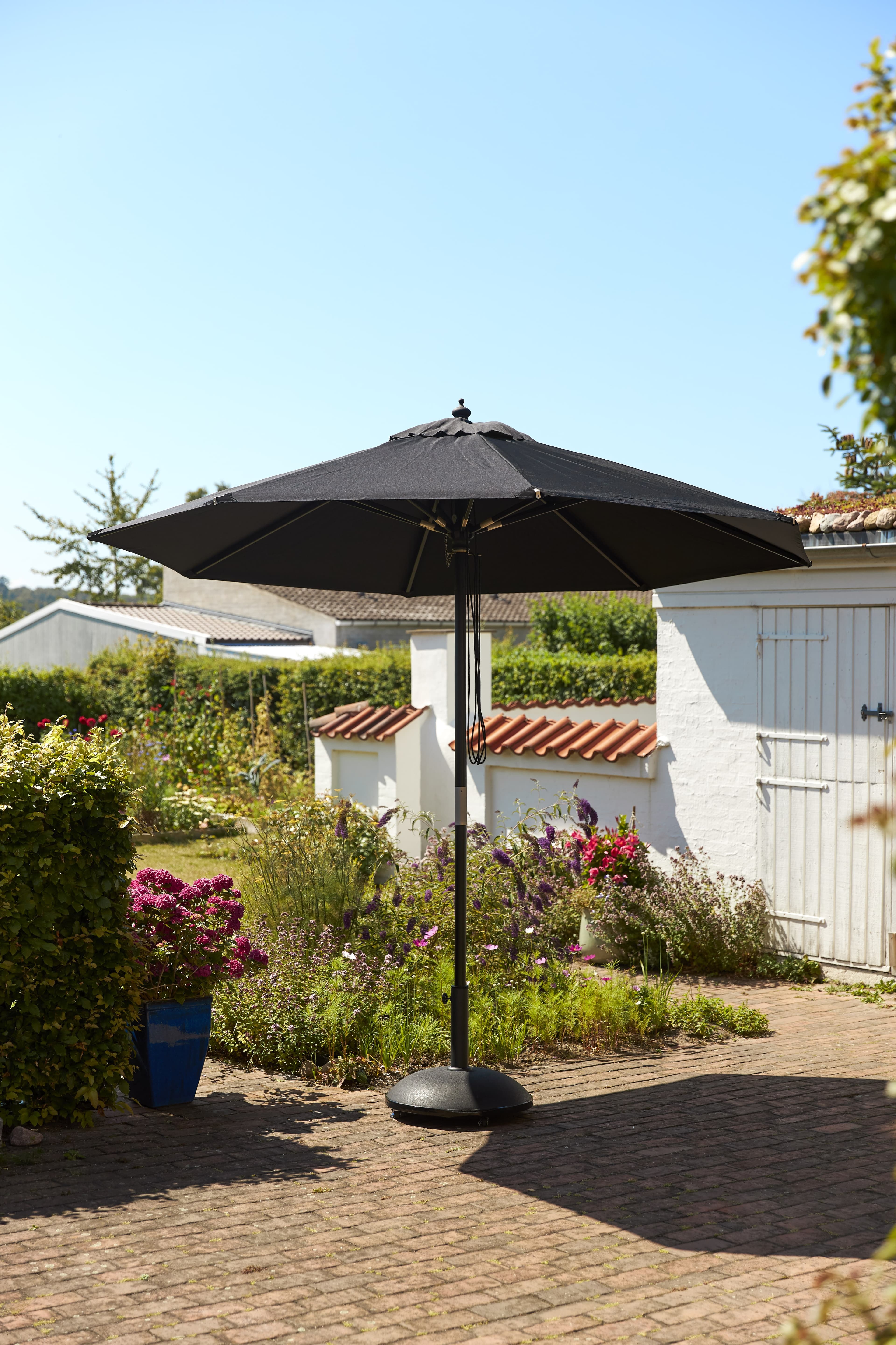 Antibes Parasol Black/Alu Ø330