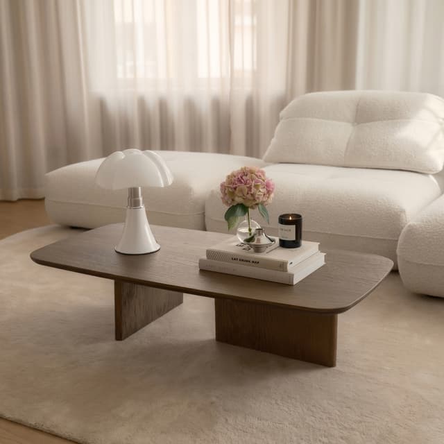 Ivy Coffee Table Brown Stained Oak 120cm