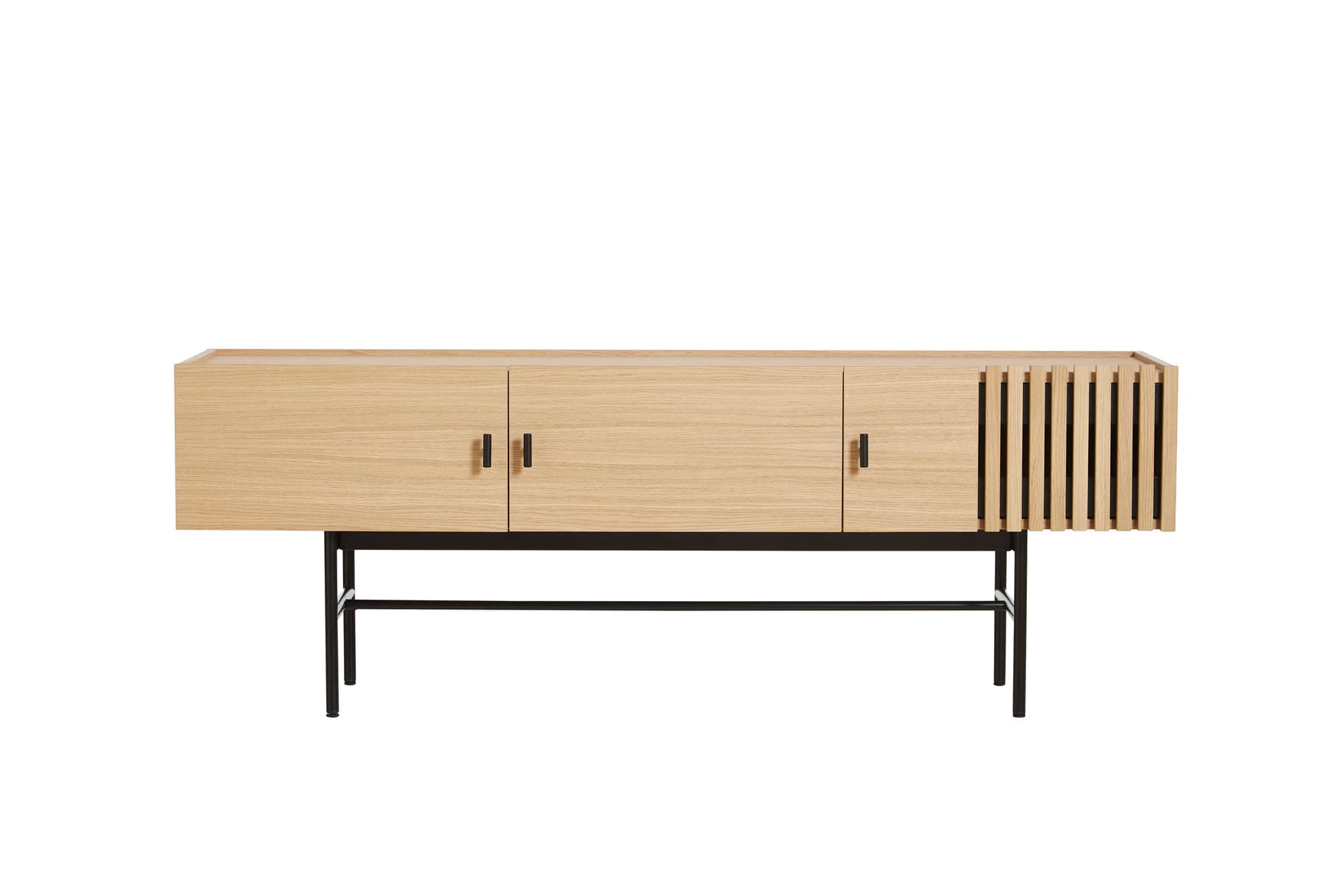 Array Low Sideboard White Oak/Black 150cm
