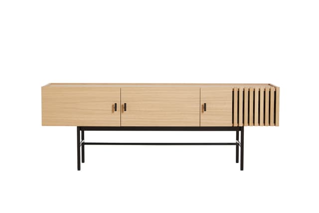 Array Low Sideboard White Oak/Black 150cm