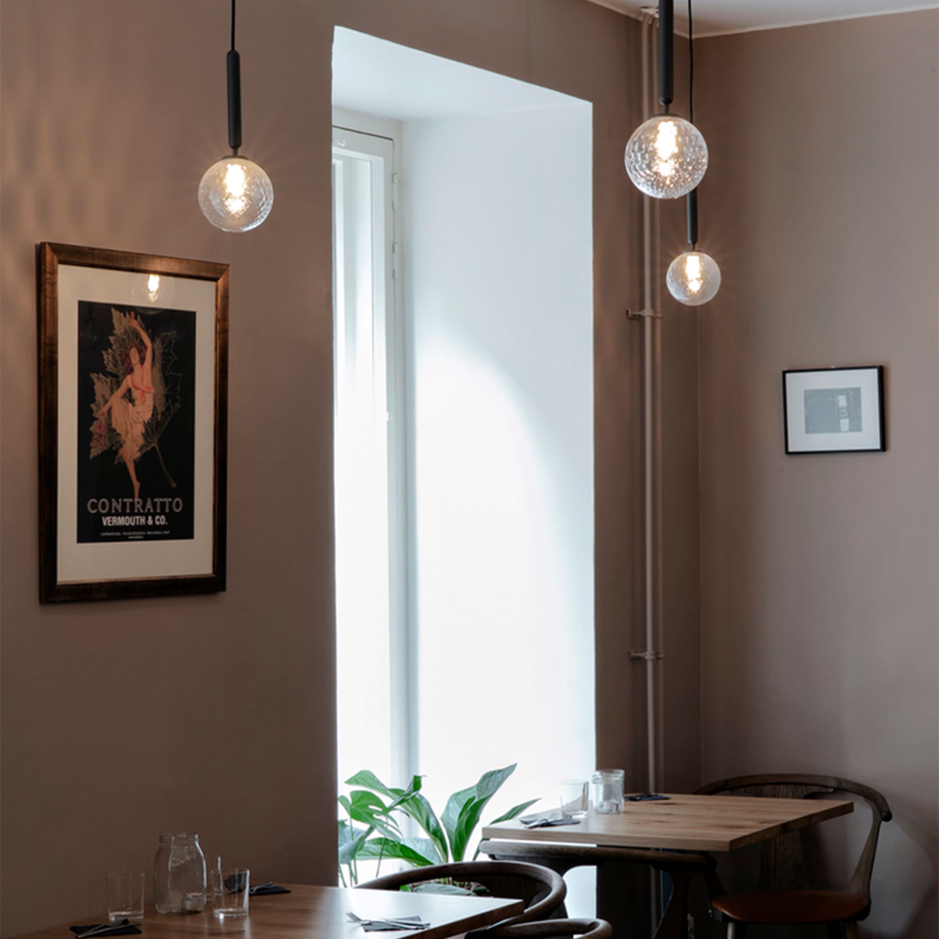 Miira 1 ceiling lamp Rock Grey/Optic Clear