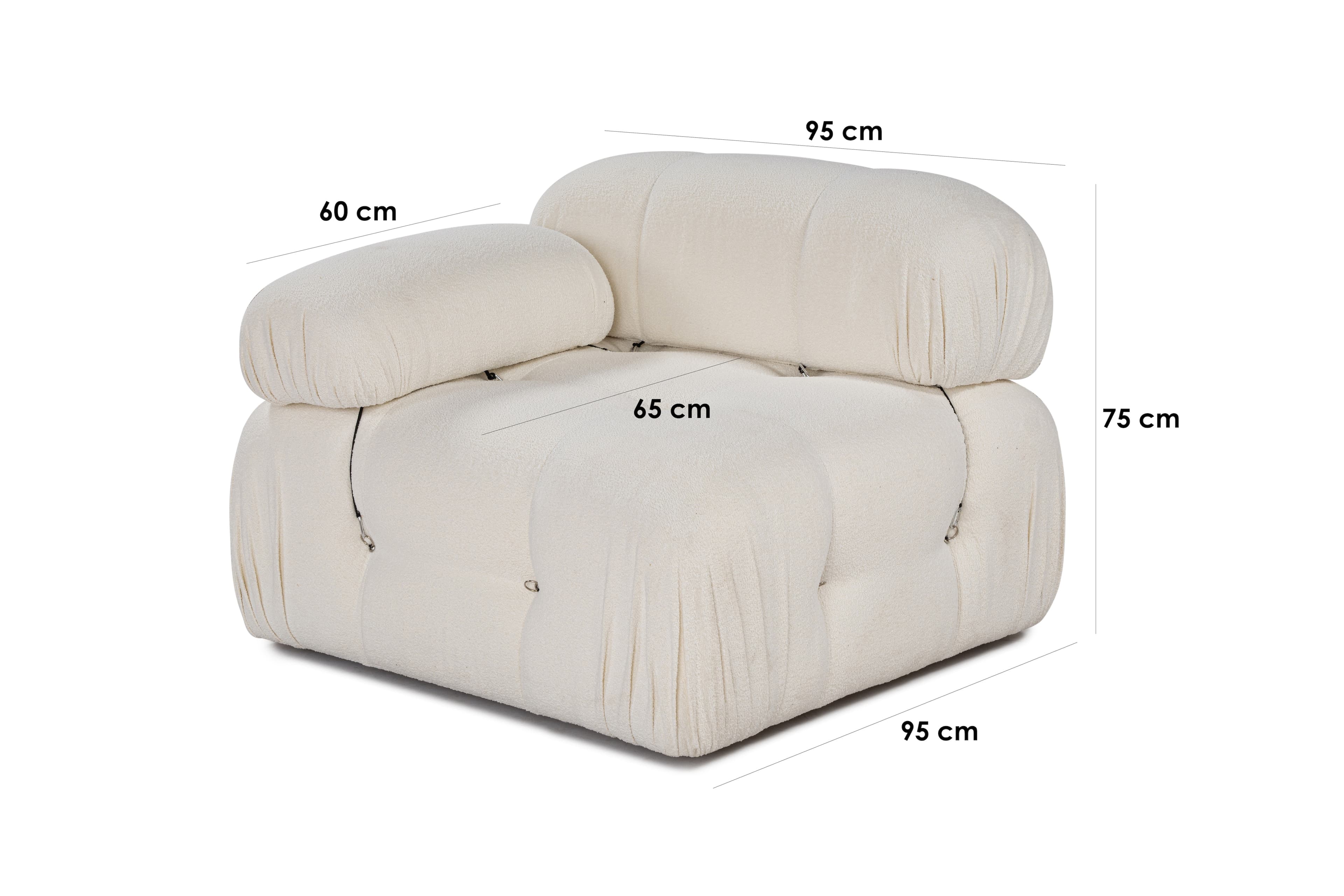 Blanca Linkes Modul White Bouclé