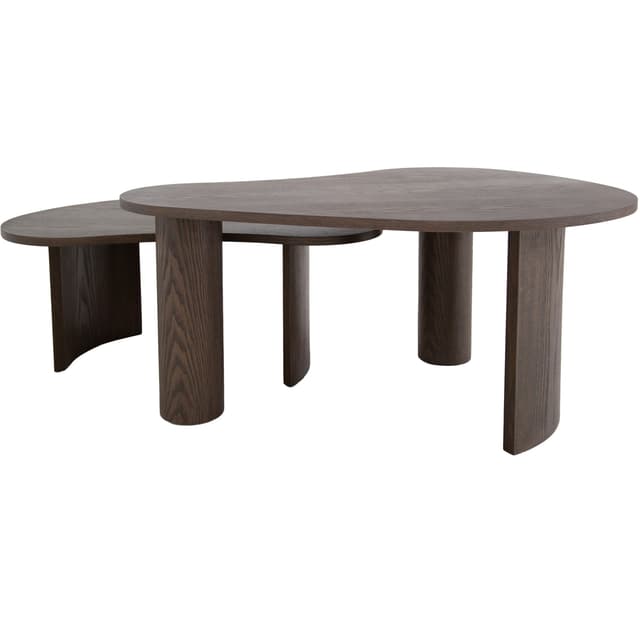Carolin Nest of tables Dark Brown Set of 2