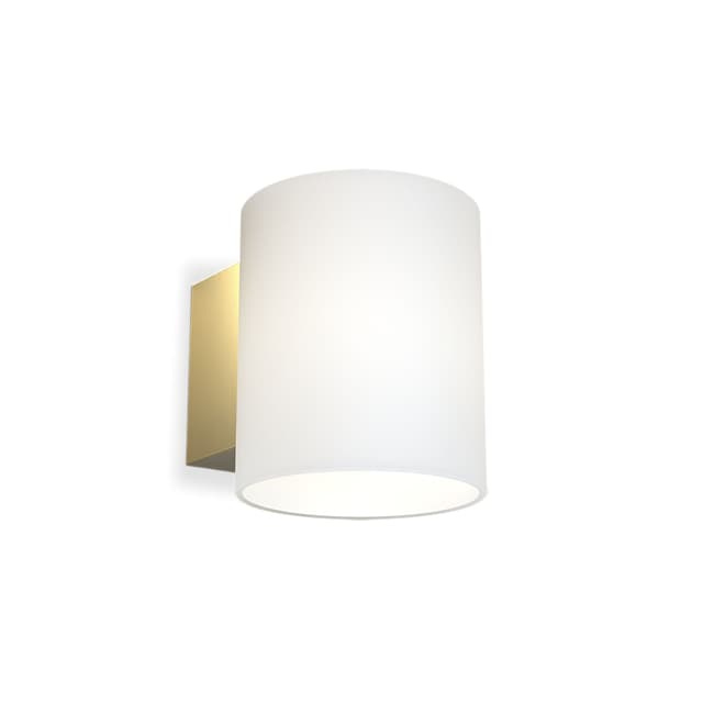 Evoke Wandleuchte Satin brass/Opalglas Small