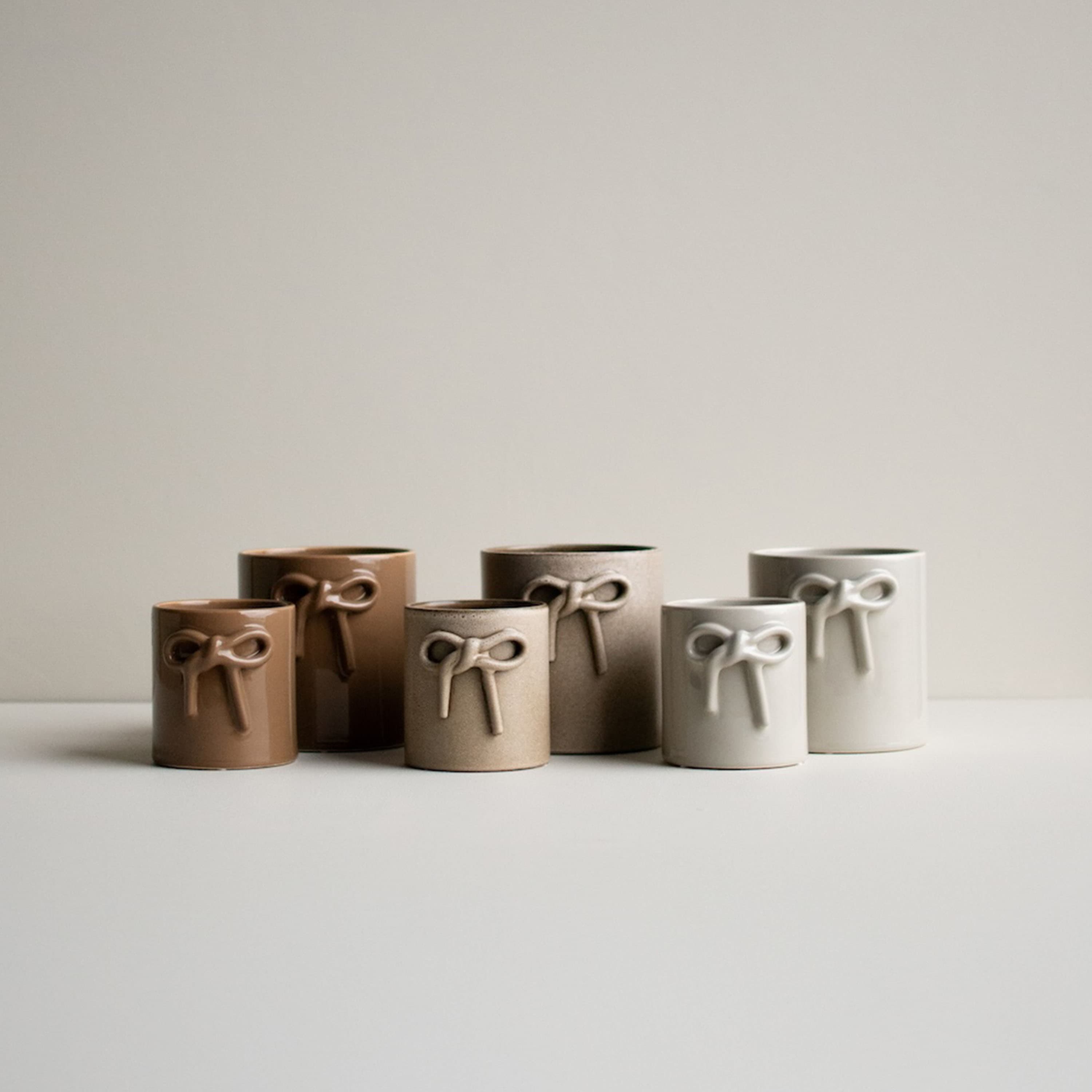 Bow Pflanzentopf Beige Groß