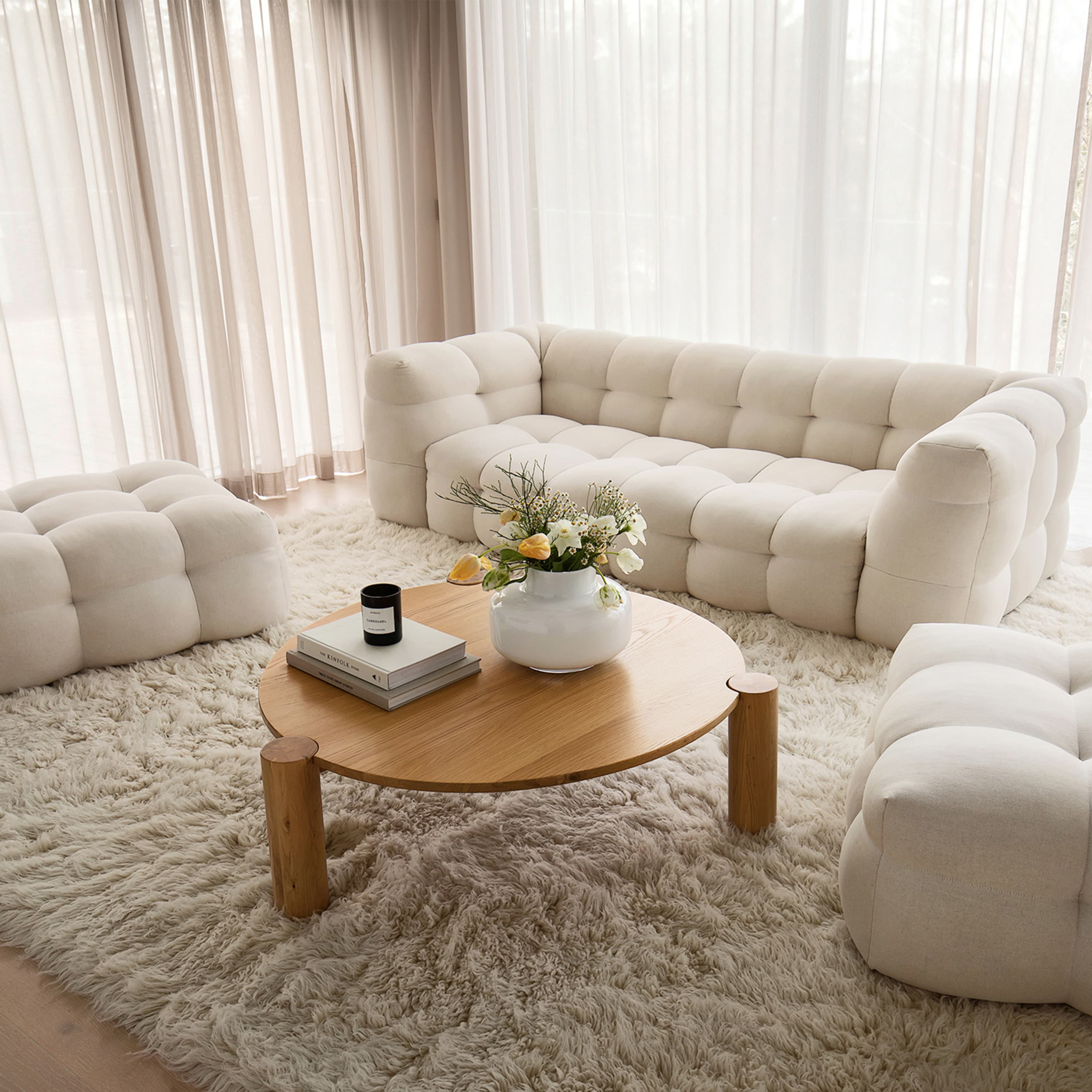 Billie 3-seater Sofa Nature 236cm