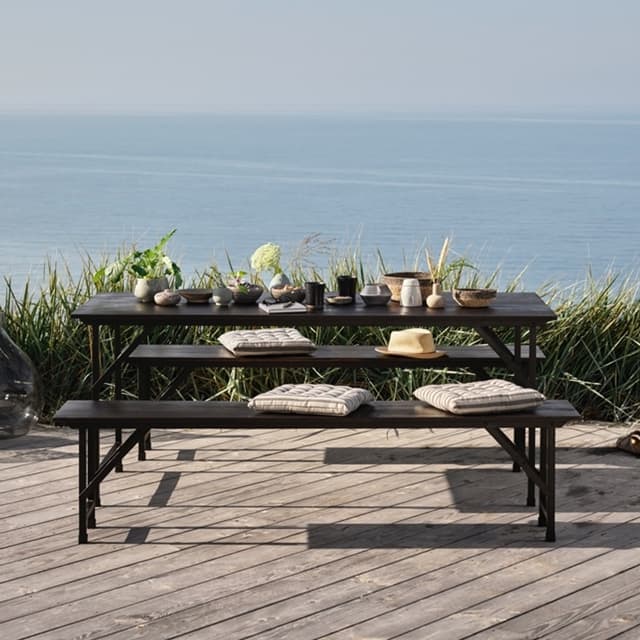 Party Bench Folding Black 180cm