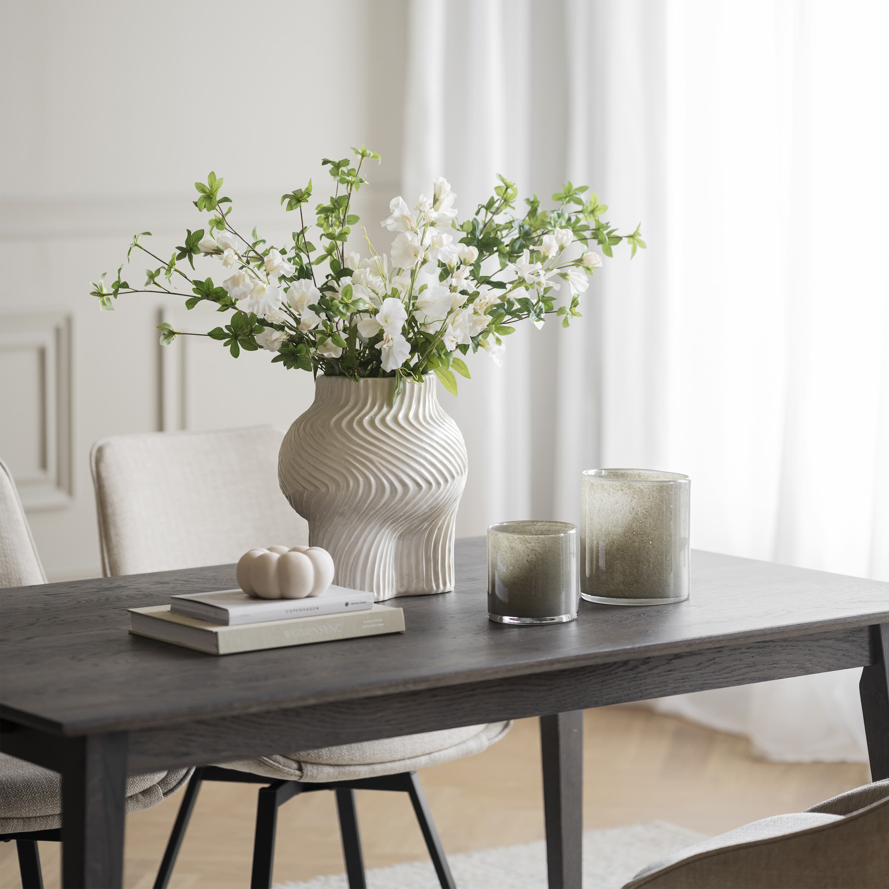 Filippa Dining Table Dark Brown Oak 140cm