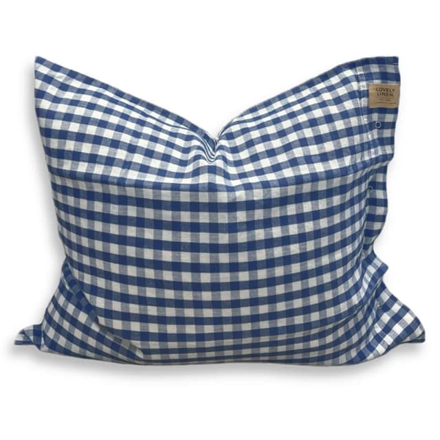Misty Kissenbezug Leinen Square Denim Blue 50x60