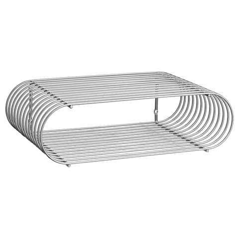 Curva Wall Shelf Silver 40cm