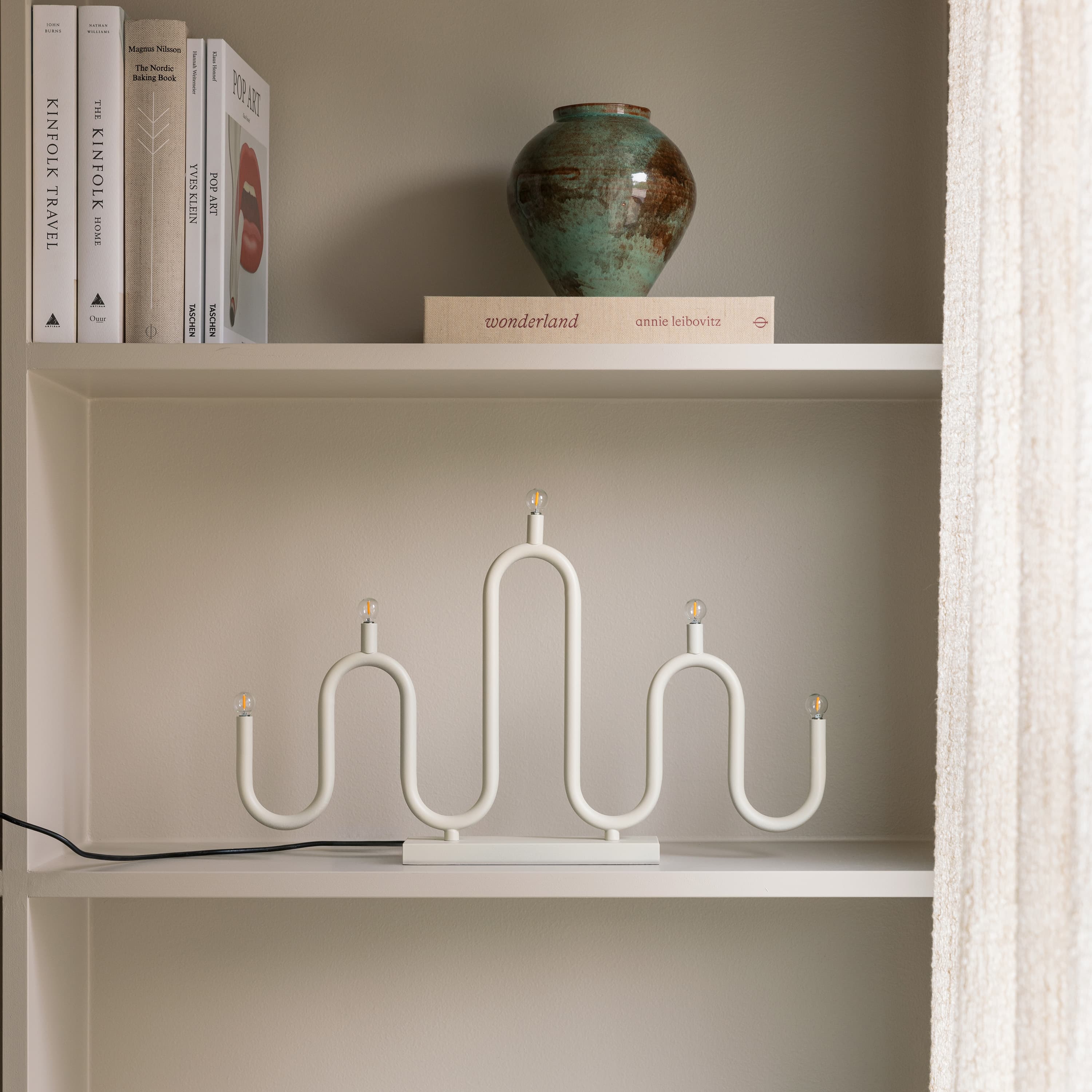 Noel Advent candlestick 5 Ivory