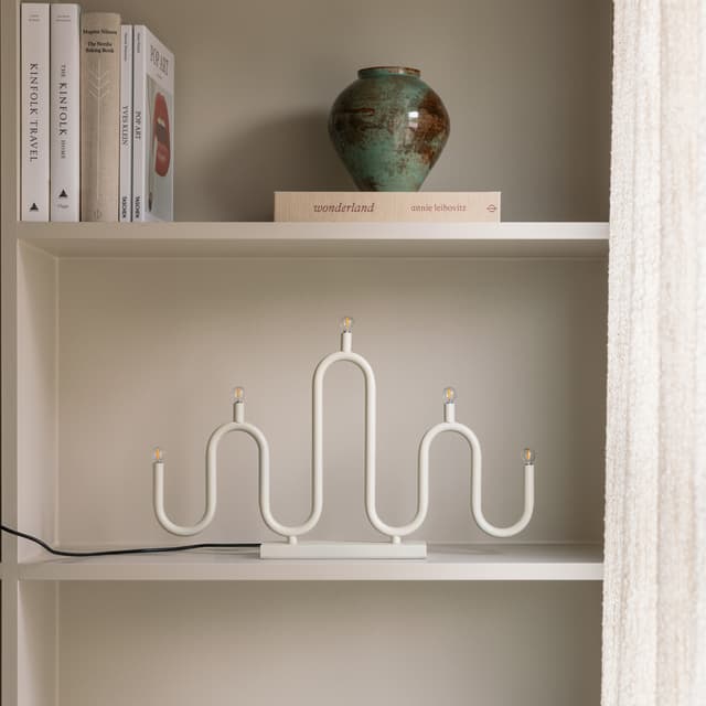 Noel Advent candlestick 5 Ivory