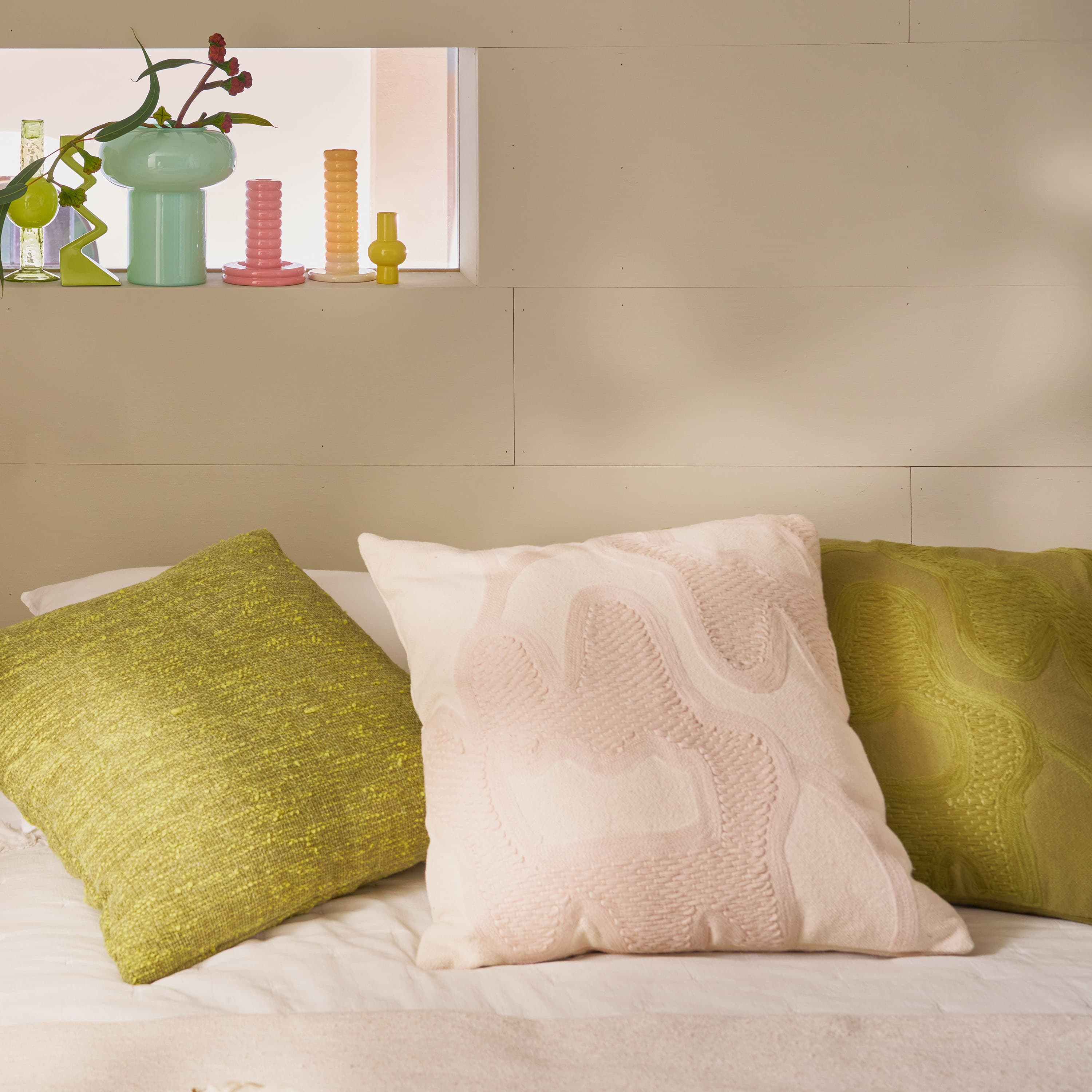 Kedi Decorative Cushion Off White 50x50