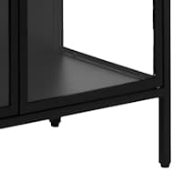Neah Vitrine Schrank Schwarz 180cm