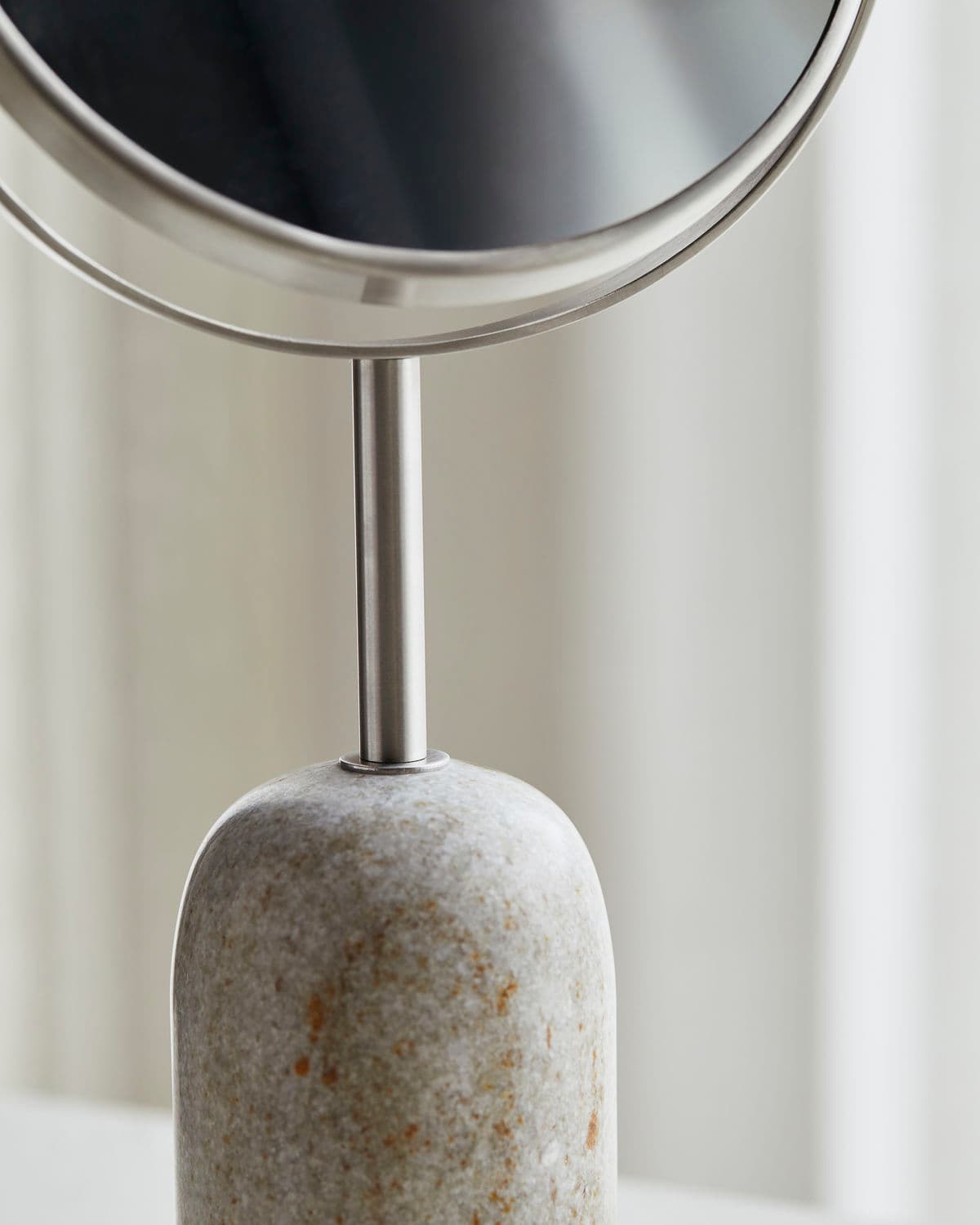 Marble Zweiseitiger Spiegel Beige Ø19