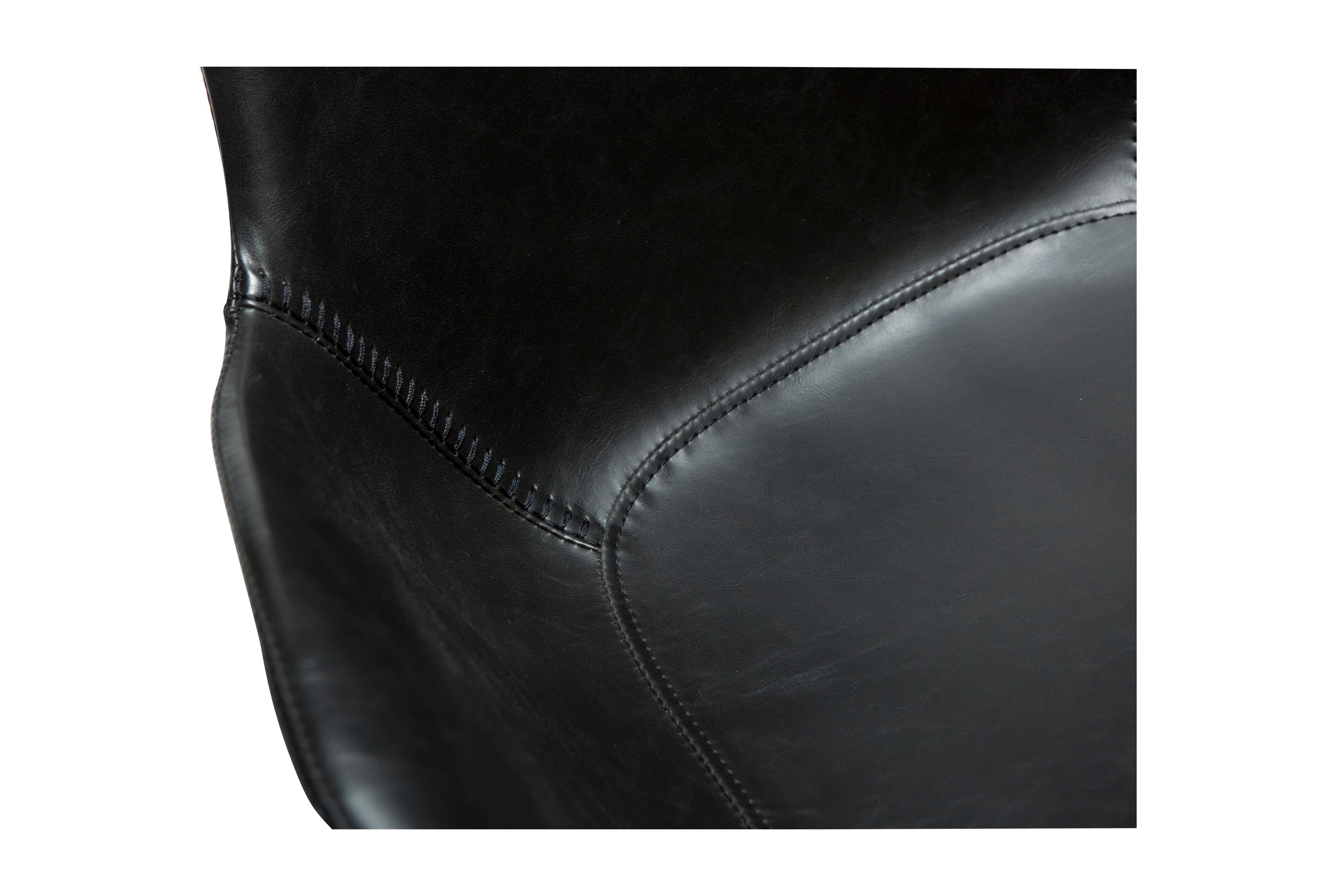 Hype Armstuhl Kunstleder Schwarz/Schwarz